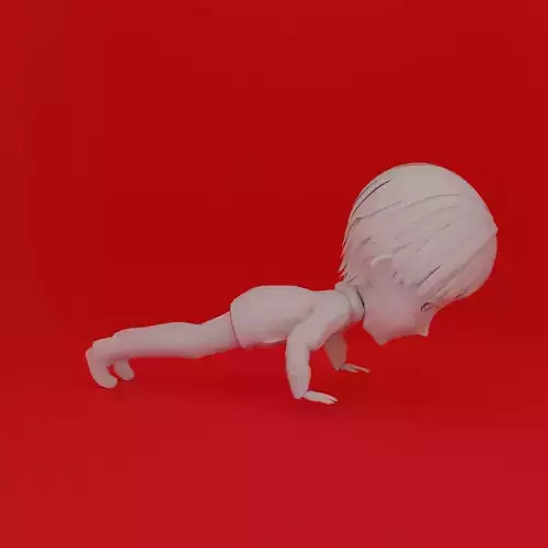 CARTOON CHARACTER BOY EXAM POSE