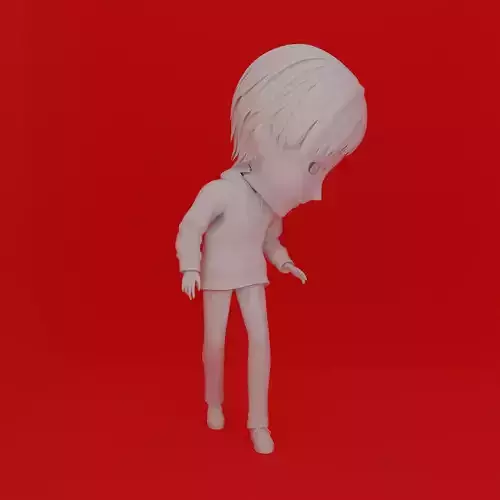 Cartoon Character Boy Pose