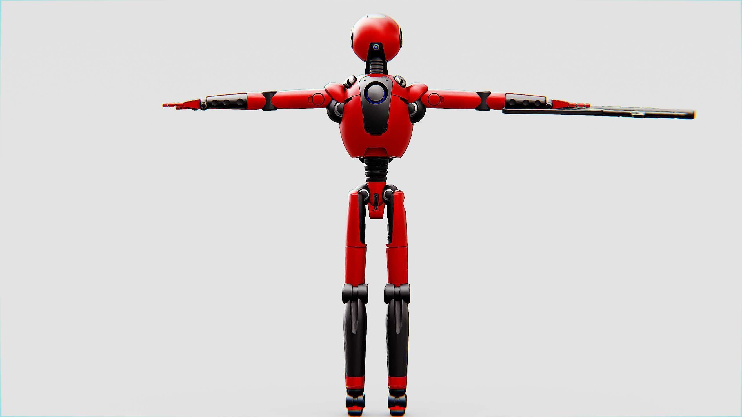 BATTLE DROID X-4000 Rigged for Unreal Engine - Unity - MIXAMO  3D model_27