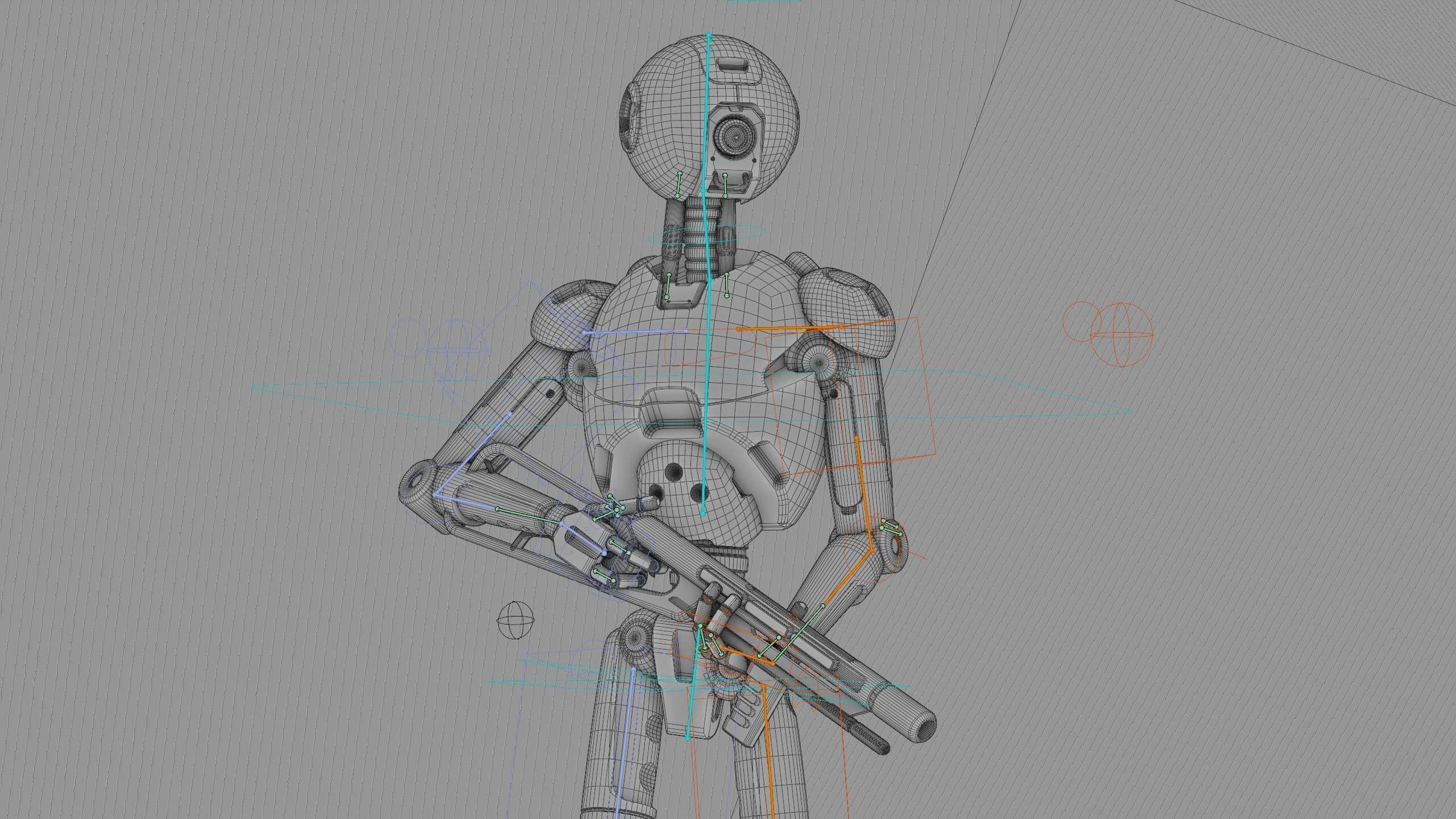 BATTLE DROID X-4000 Rigged for Unreal Engine - Unity - MIXAMO  3D model_42