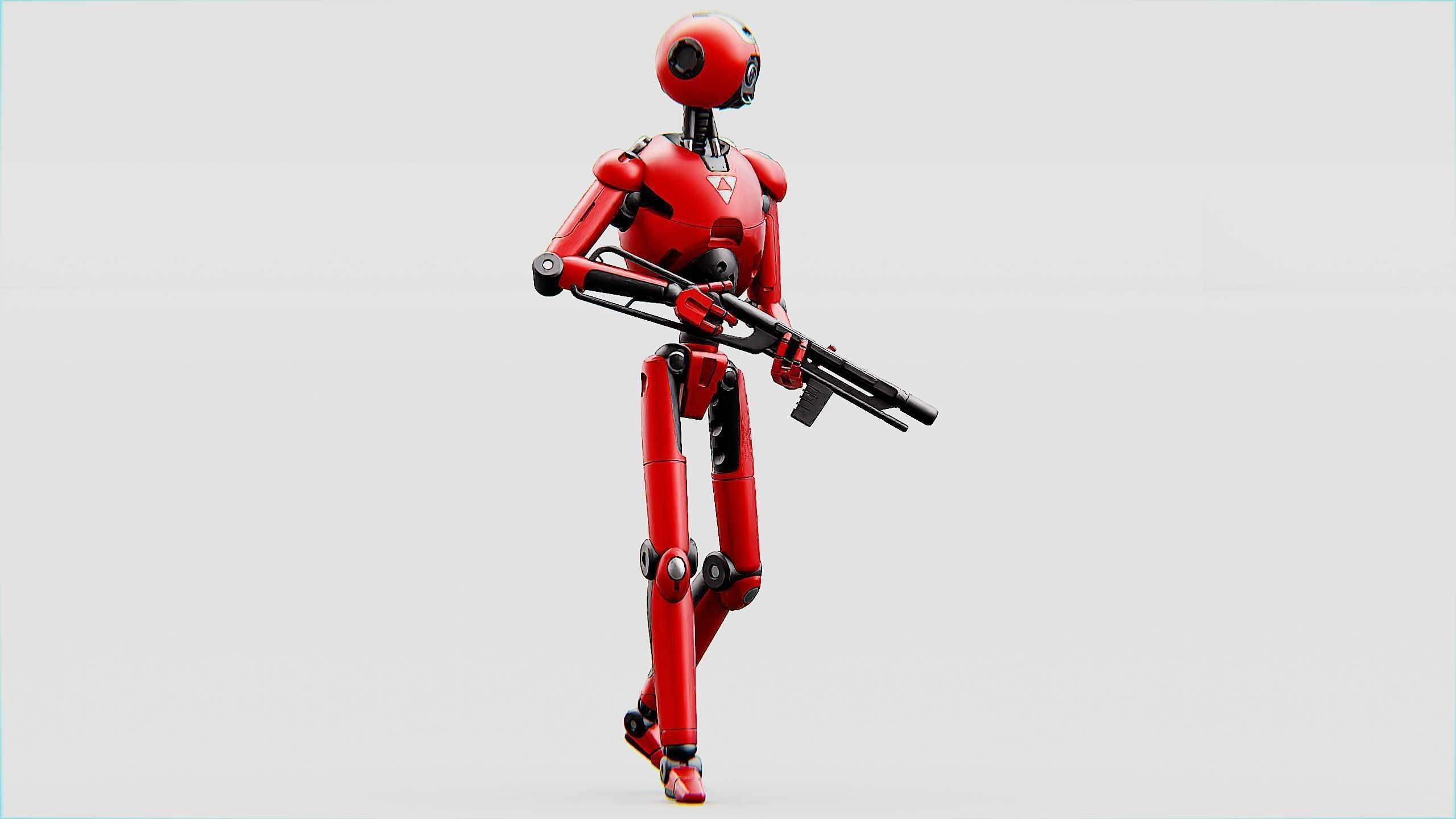 BATTLE DROID X-4000 Rigged for Unreal Engine - Unity - MIXAMO  3D model_13