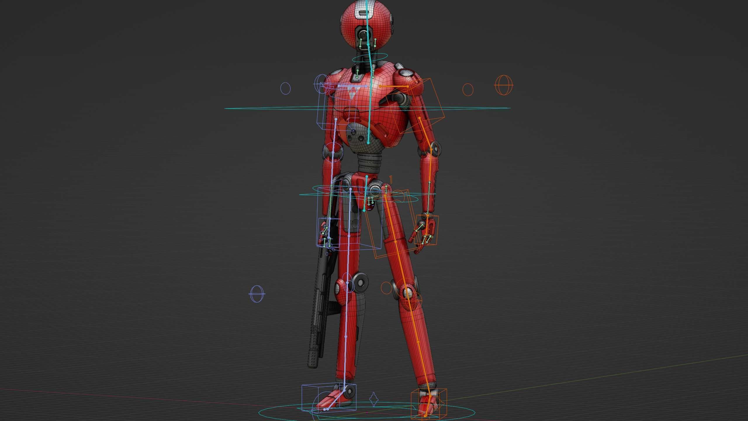 BATTLE DROID X-4000 Rigged for Unreal Engine - Unity - MIXAMO  3D model_37