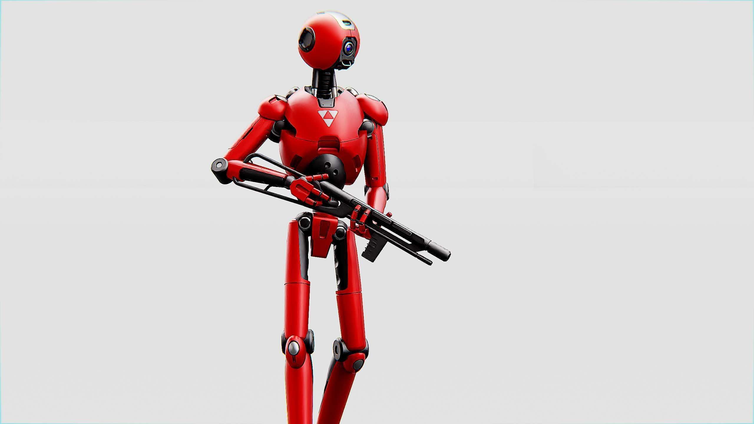 BATTLE DROID X-4000 Rigged for Unreal Engine - Unity - MIXAMO  3D model_14