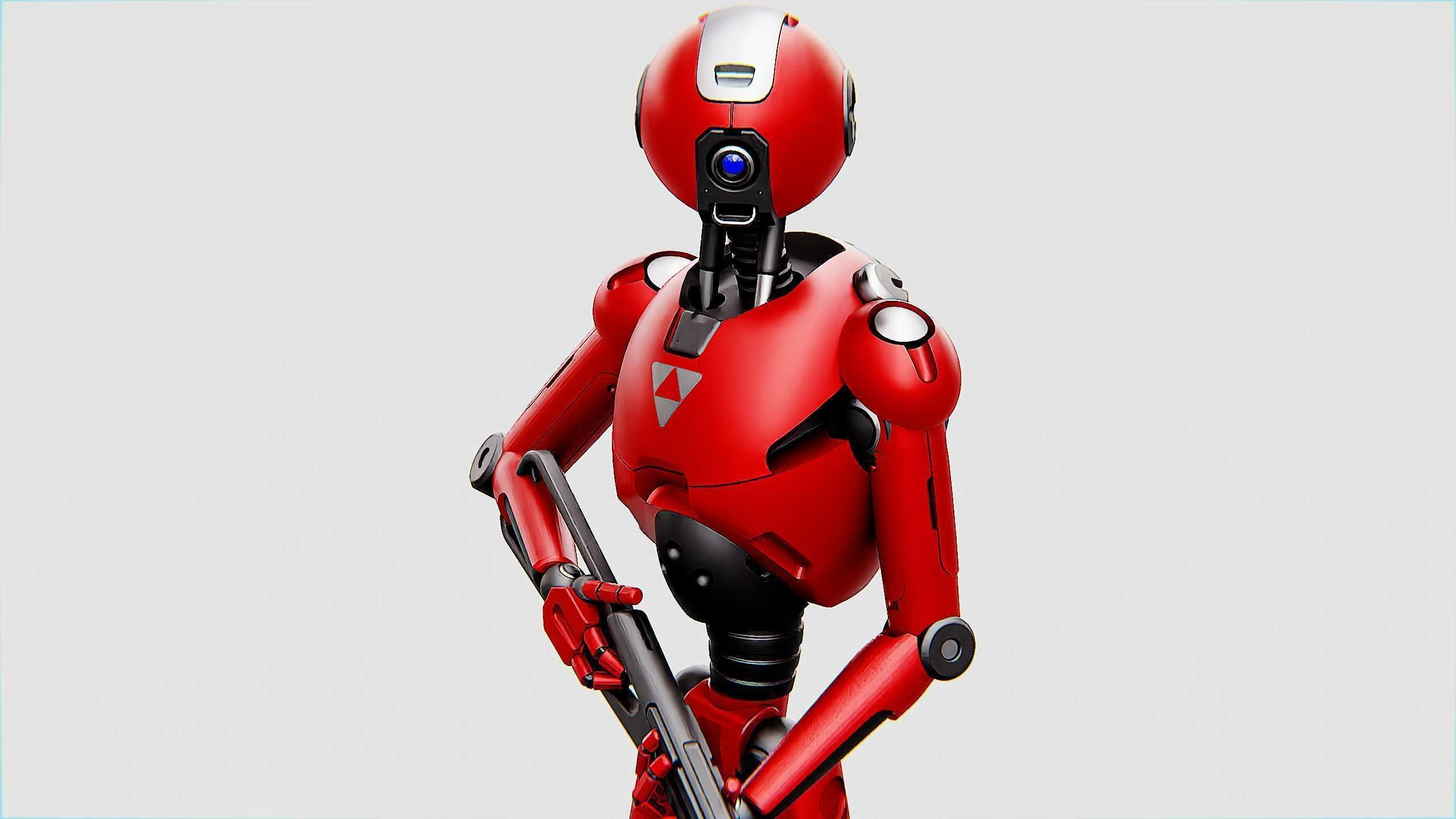 BATTLE DROID X-4000 Rigged for Unreal Engine - Unity - MIXAMO  3D model_17