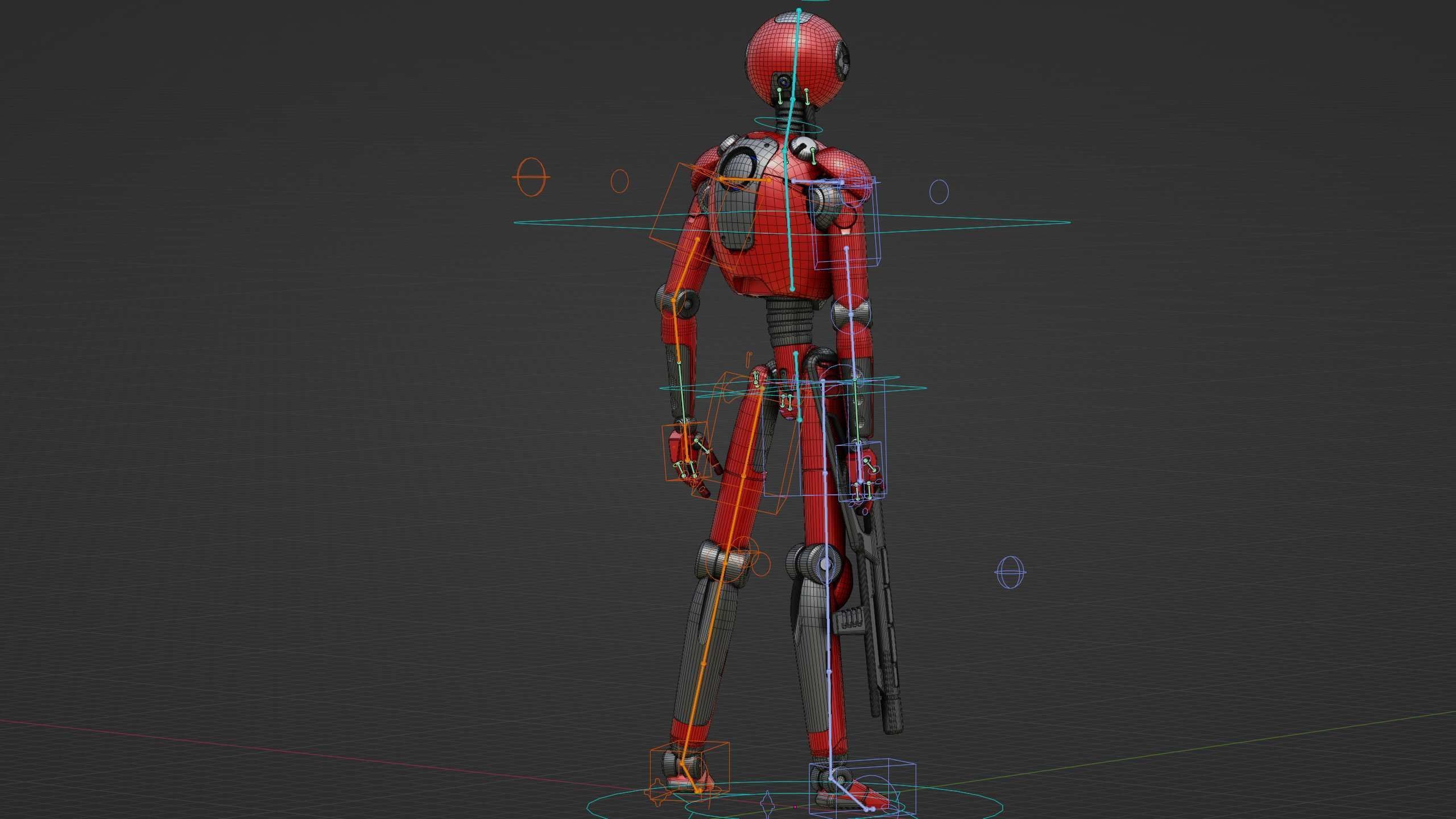 BATTLE DROID X-4000 Rigged for Unreal Engine - Unity - MIXAMO  3D model_38