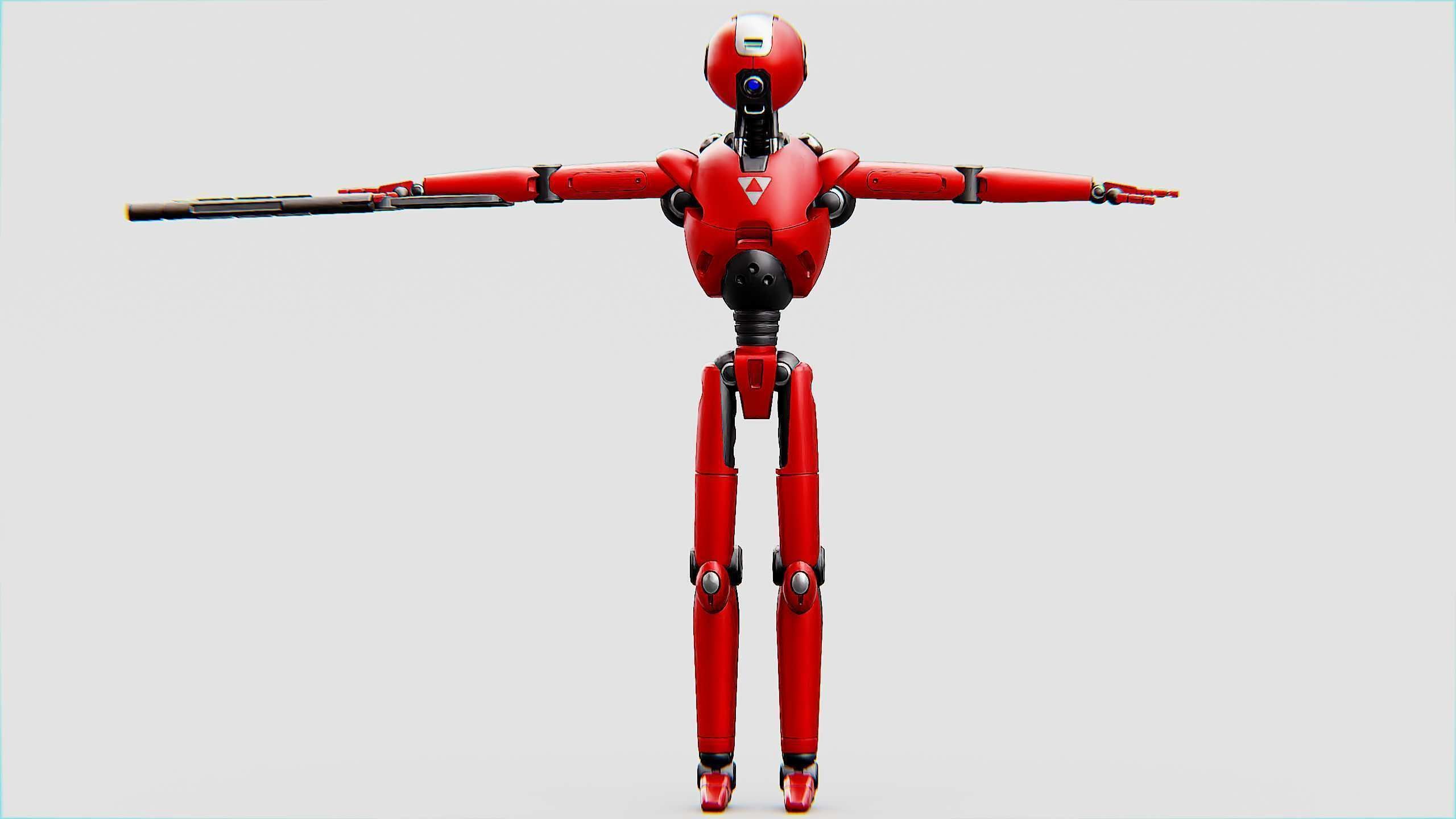 BATTLE DROID X-4000 Rigged for Unreal Engine - Unity - MIXAMO  3D model_26