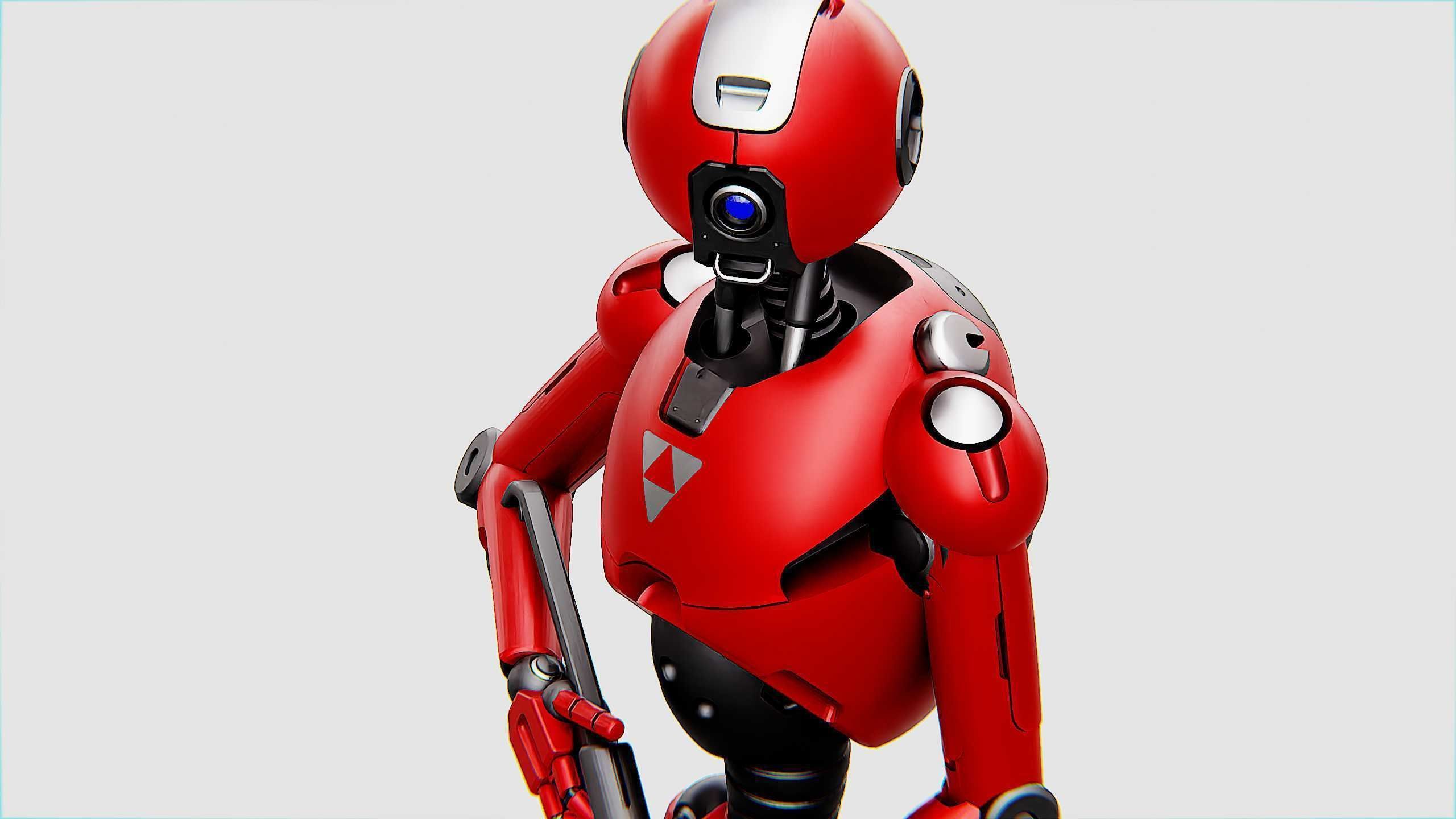 BATTLE DROID X-4000 Rigged for Unreal Engine - Unity - MIXAMO  3D model_25