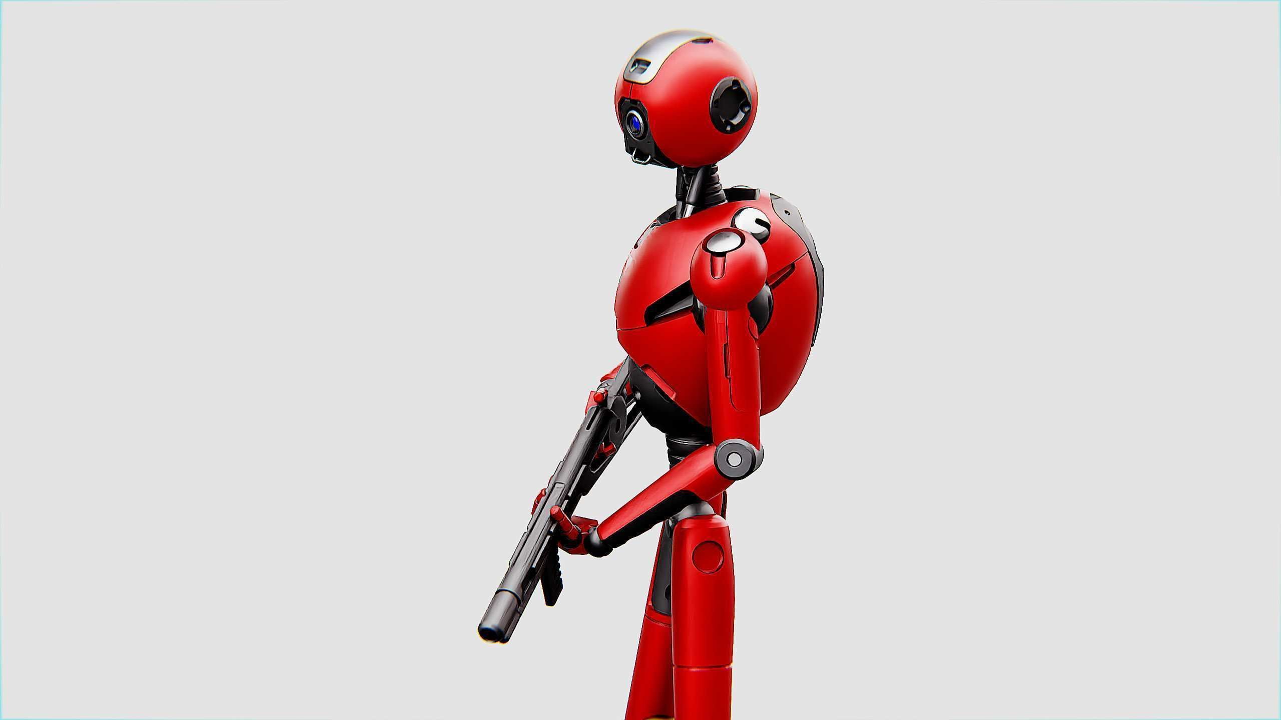 BATTLE DROID X-4000 Rigged for Unreal Engine - Unity - MIXAMO  3D model_4