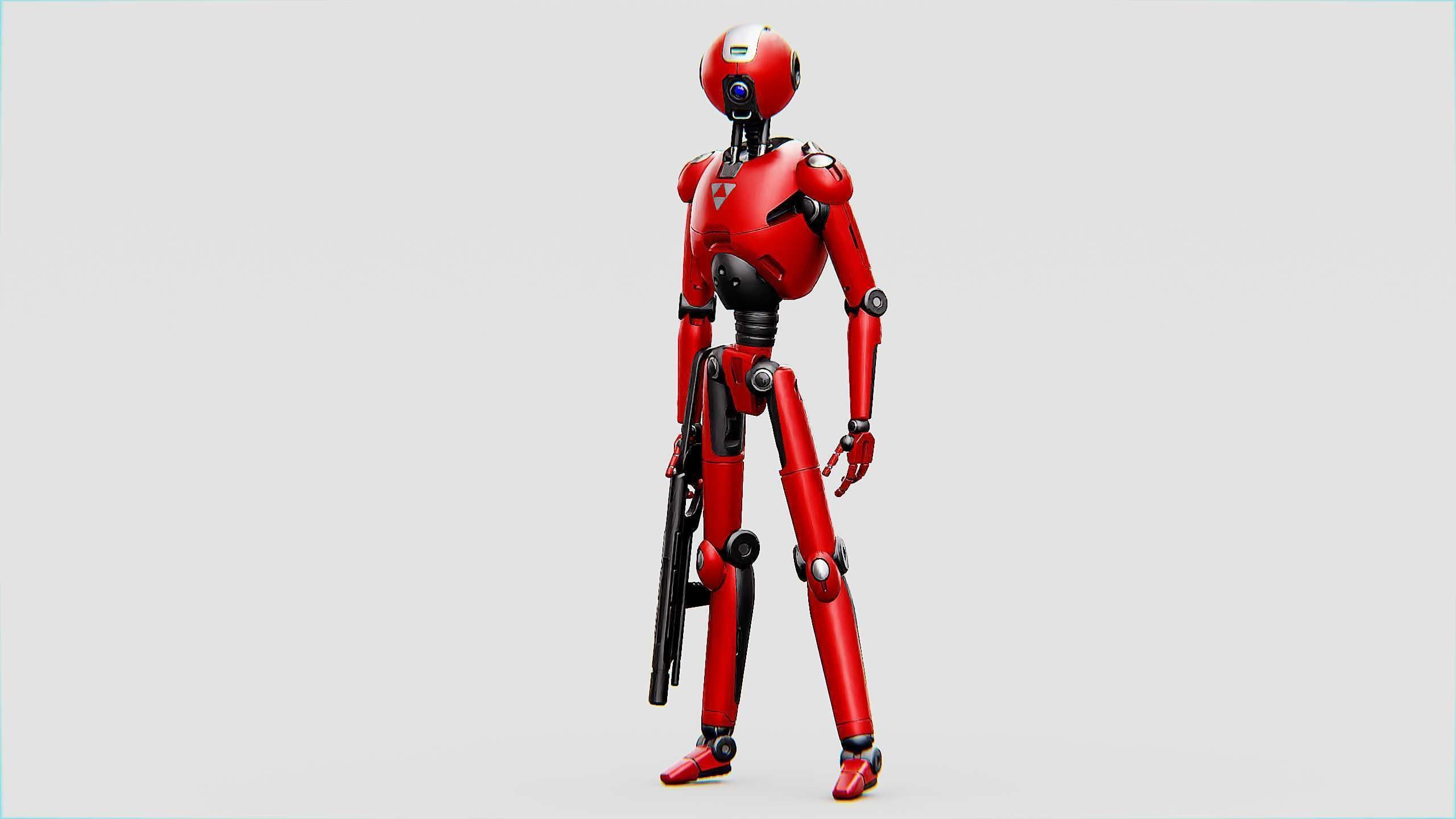 BATTLE DROID X-4000 Rigged for Unreal Engine - Unity - MIXAMO  3D model_31
