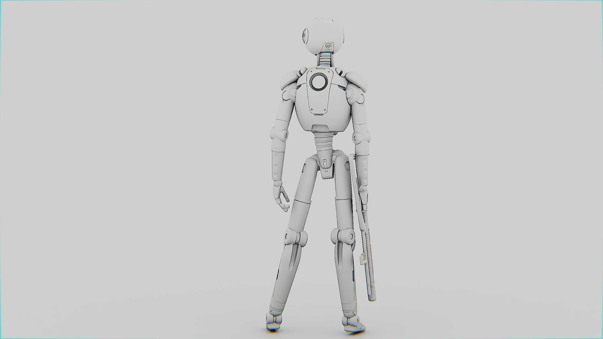 BATTLE DROID X-4000 Rigged for Unreal Engine - Unity - MIXAMO  3D model_33