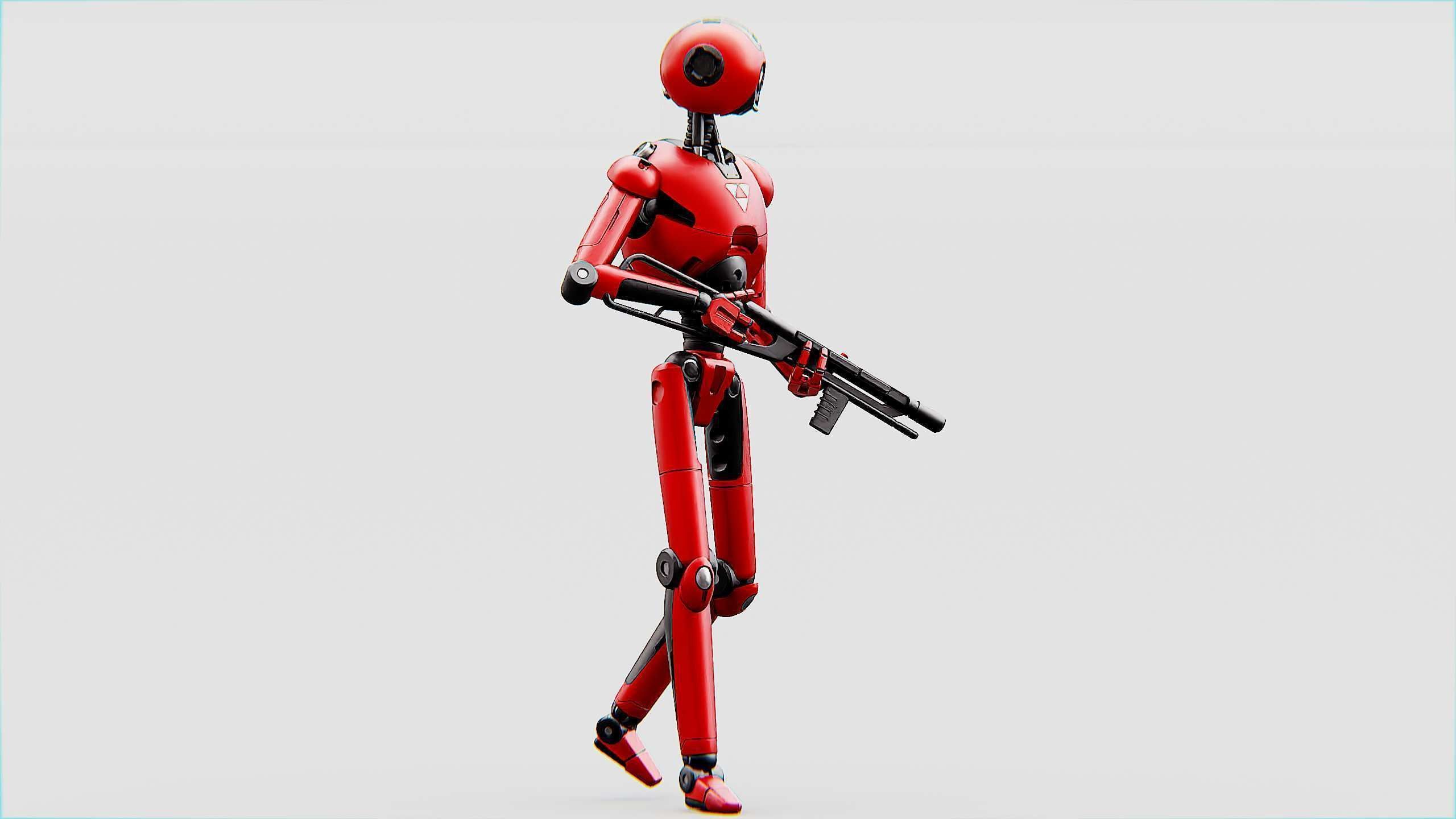 BATTLE DROID X-4000 Rigged for Unreal Engine - Unity - MIXAMO  3D model_12