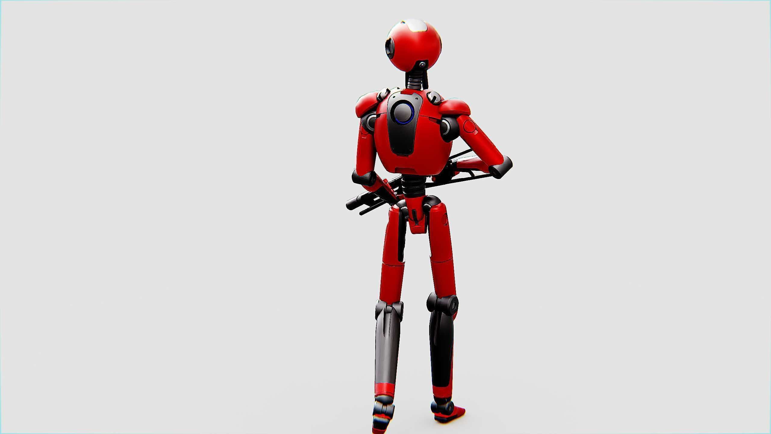 BATTLE DROID X-4000 Rigged for Unreal Engine - Unity - MIXAMO  3D model_8