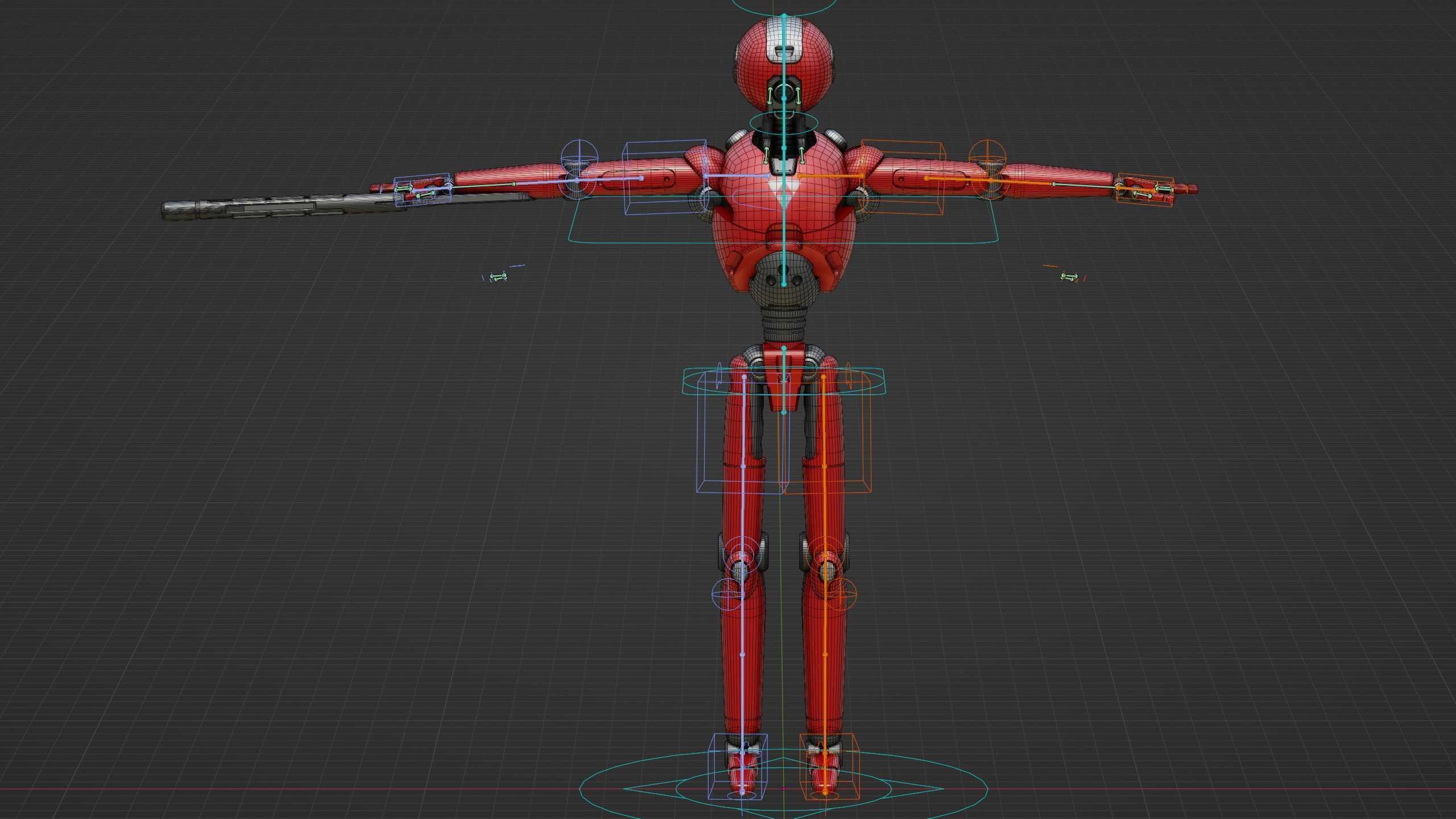 BATTLE DROID X-4000 Rigged for Unreal Engine - Unity - MIXAMO  3D model_39