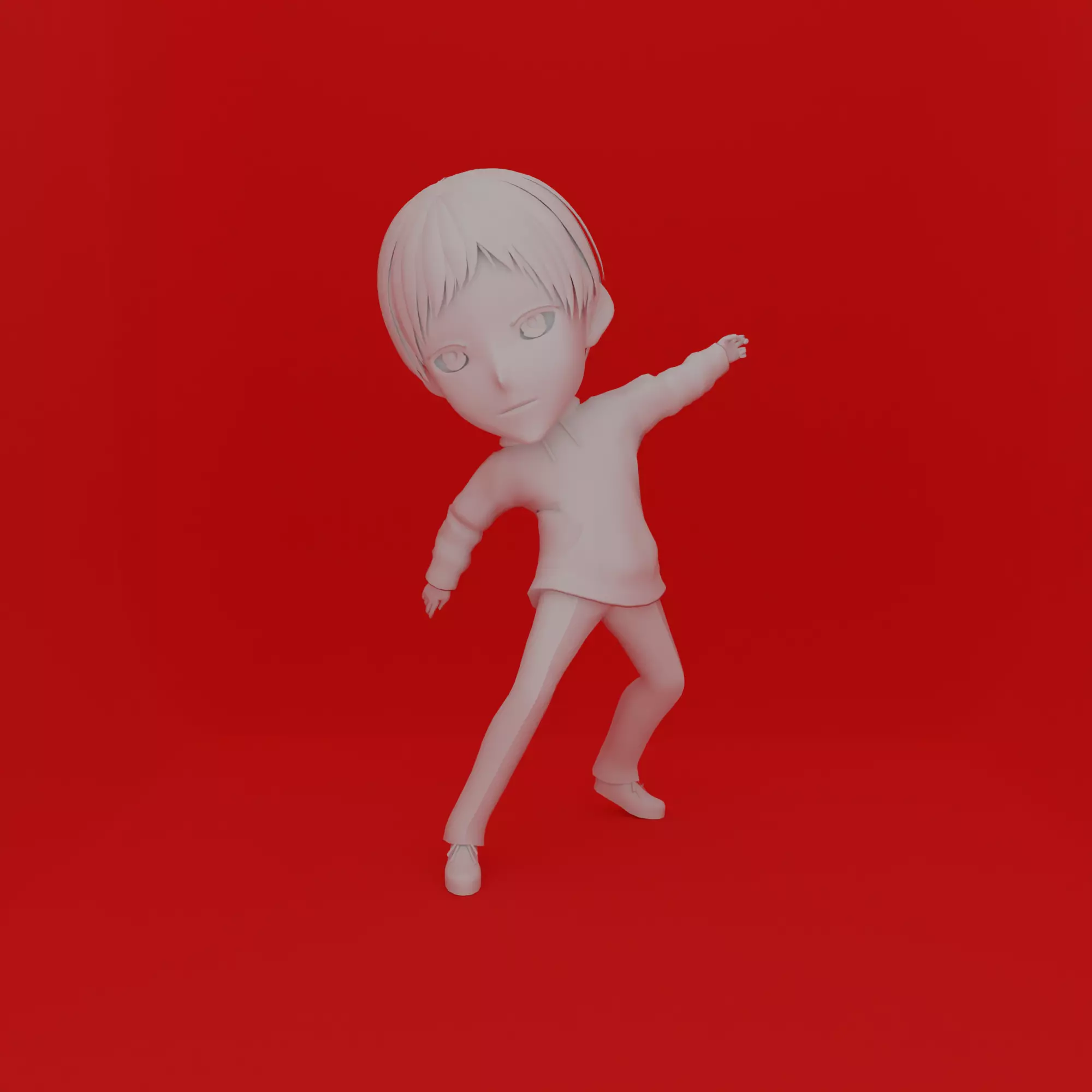 Cartoon Character Boy Pose 3D print model_0