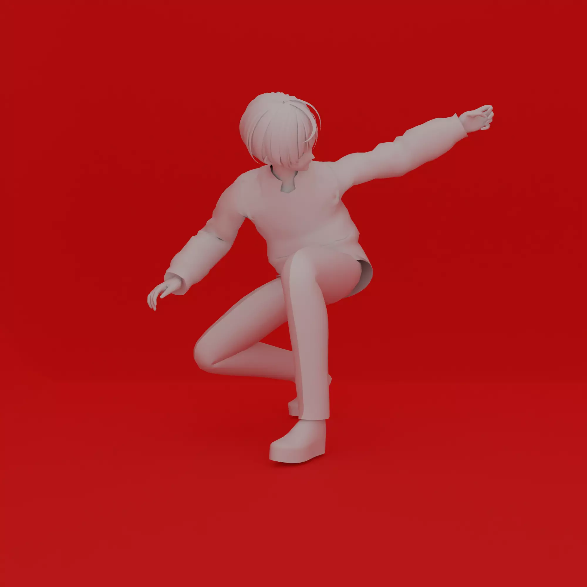 Cartoon Man Pose 3D print model_0