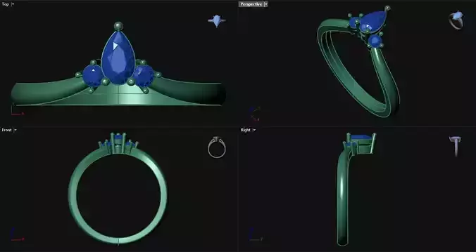 Diamond Pear Engagement Ring