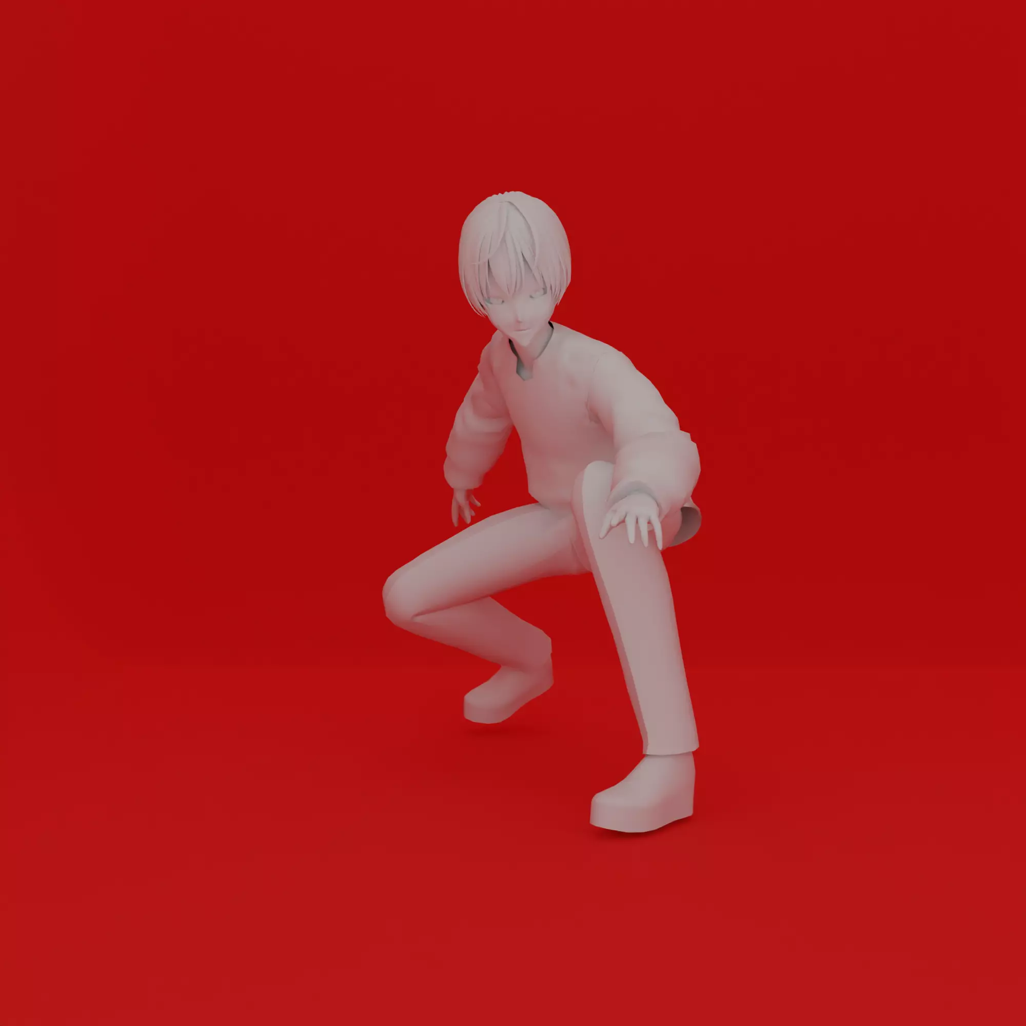 Cartoon Man Pose 3D print model_0