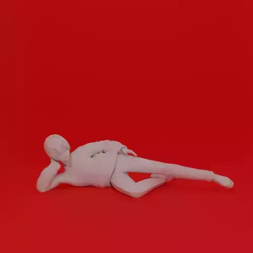 Cartoon Man Lying Pose 3D print model