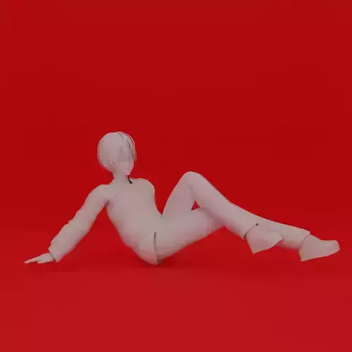 Cartoon Man Lying Pose 3D print model