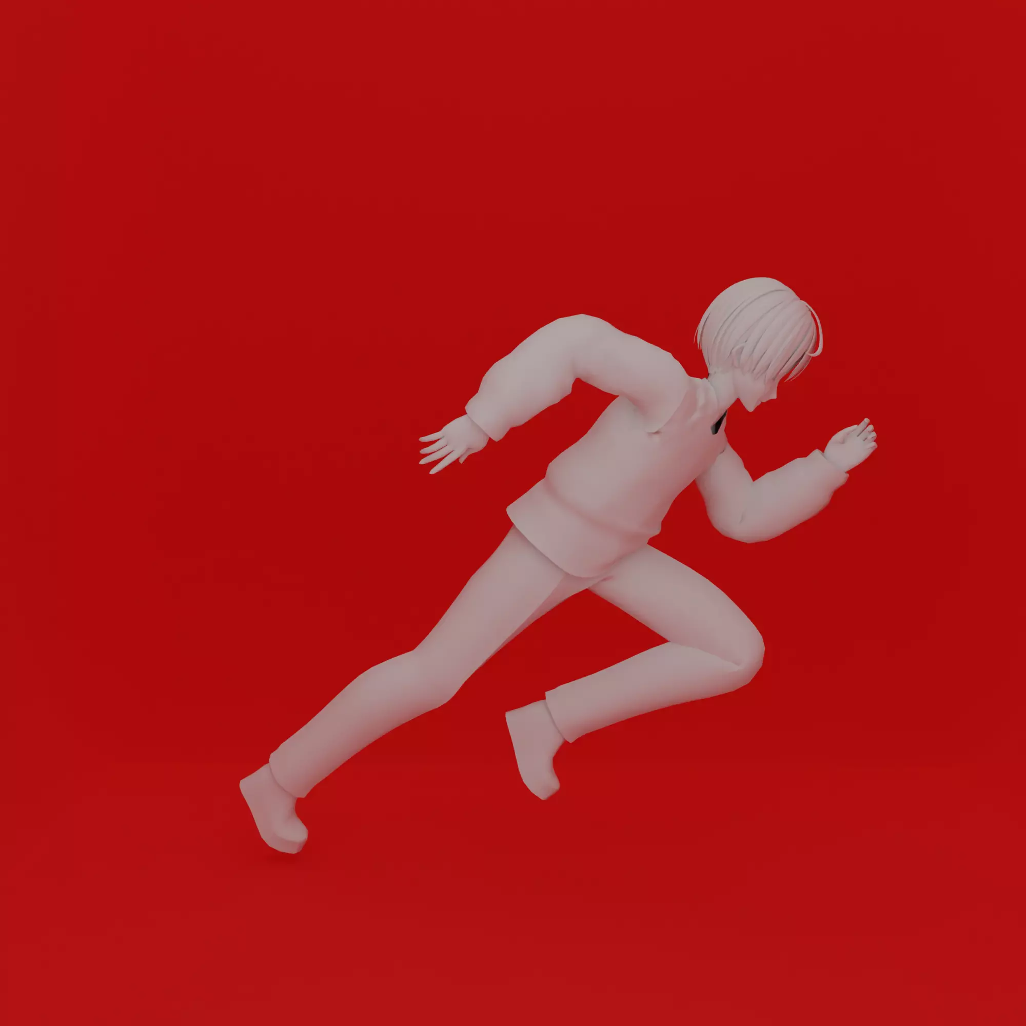 Cartoon Man Run Pose 3D print model