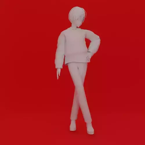 Cartoon Man Pose 3D print model