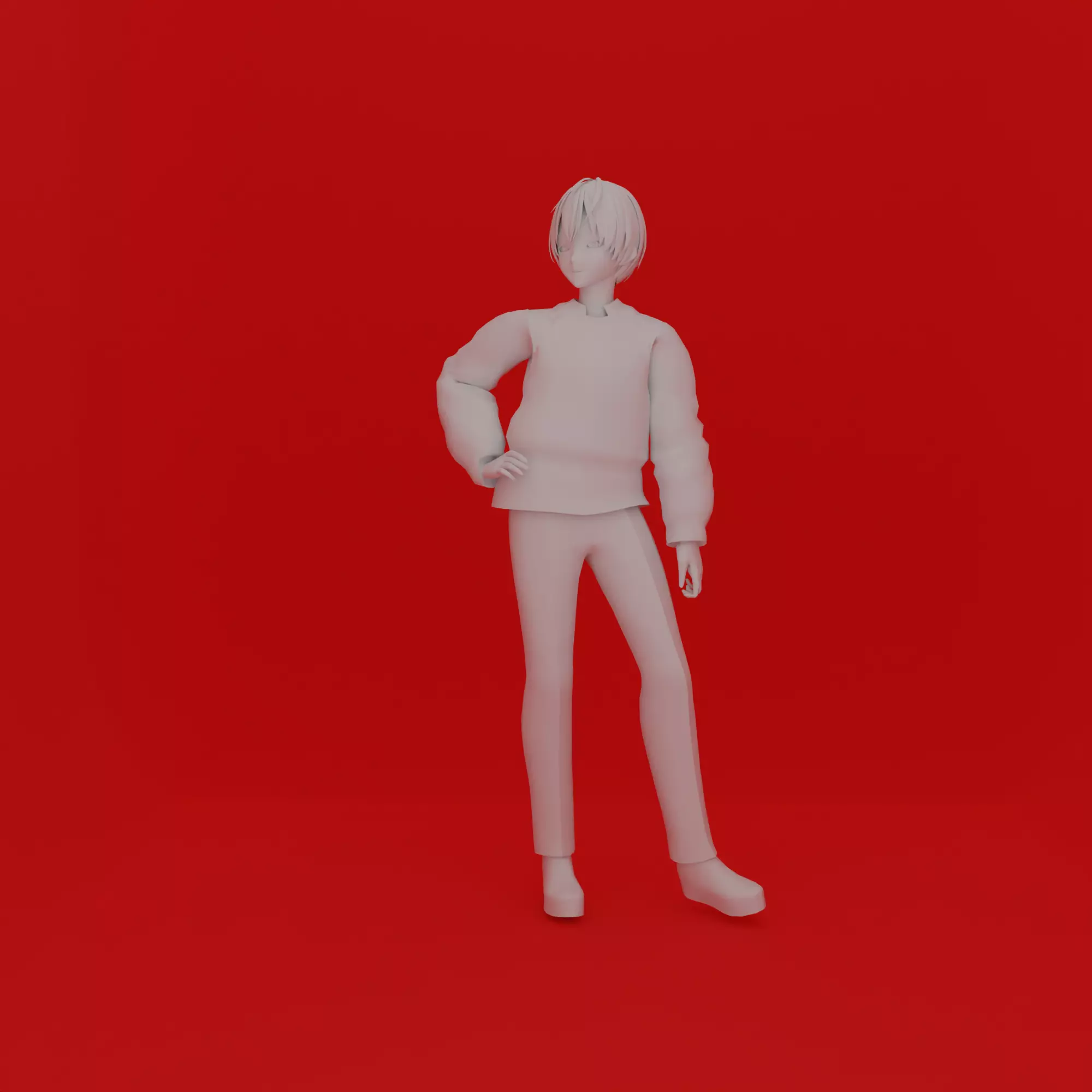 Cartoon Man Pose 3D print model_0