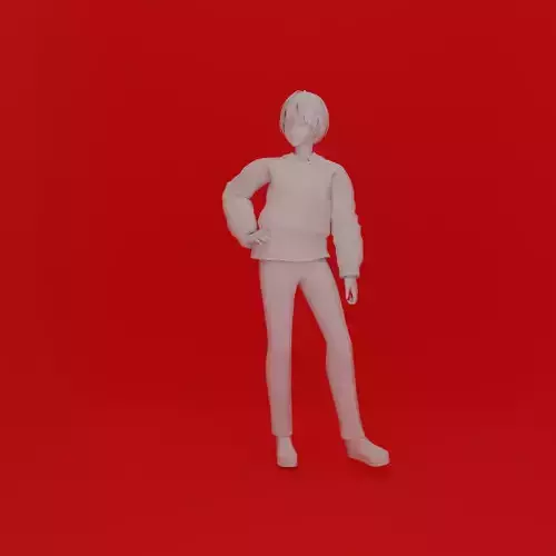 Cartoon Man Pose 3D print model