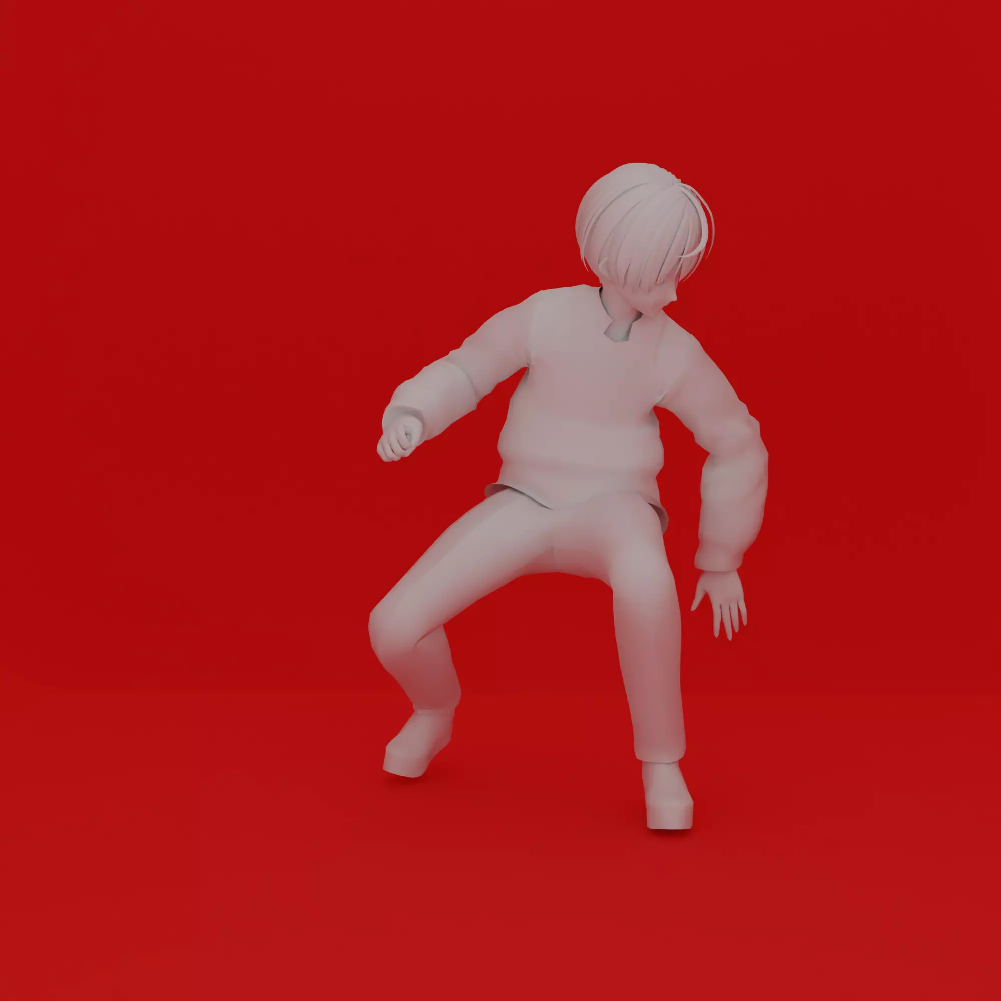 Cartoon Man Pose 3D print model_0