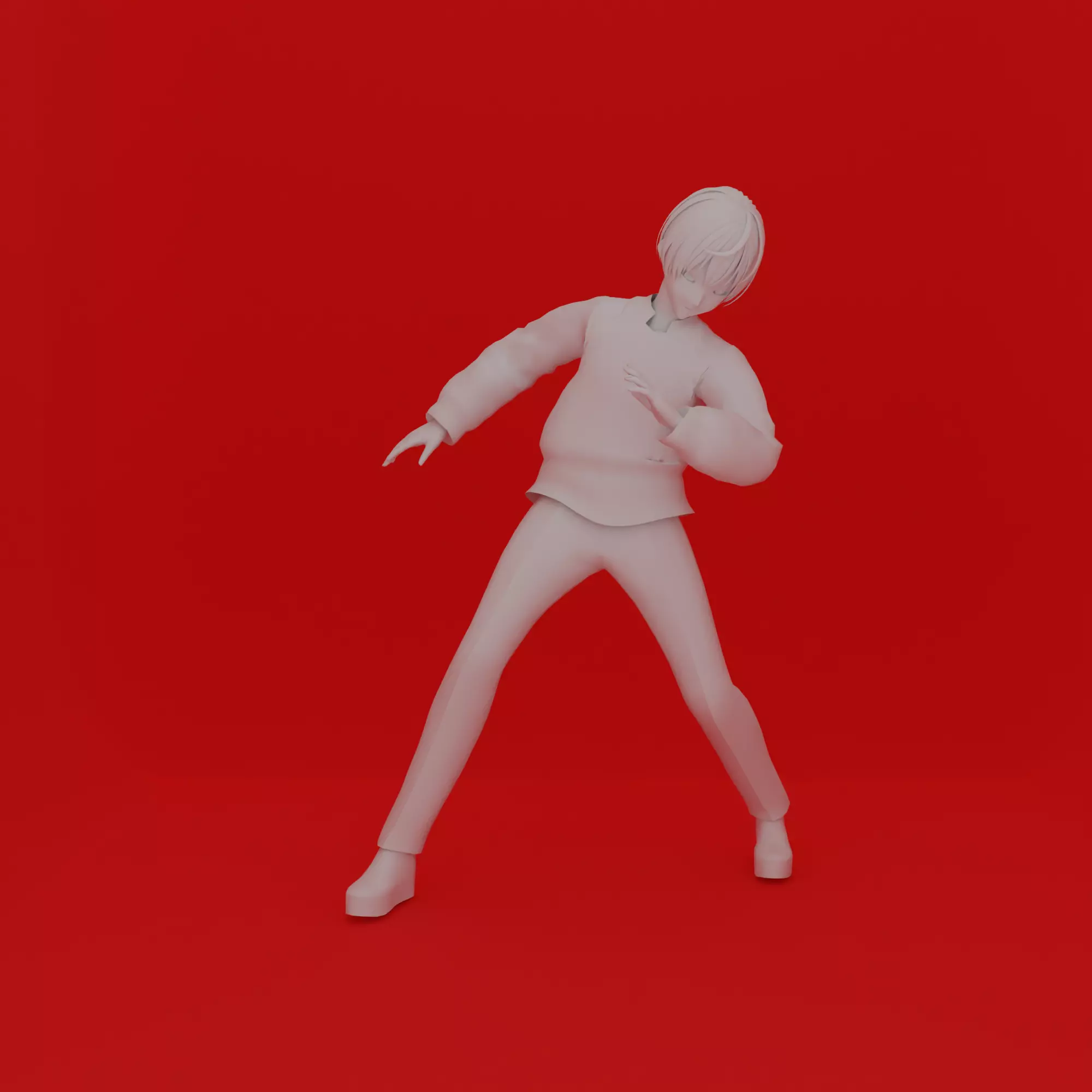 Cartoon Man Pose 3D print model_0