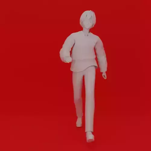 Cartoon Man Walk Pose