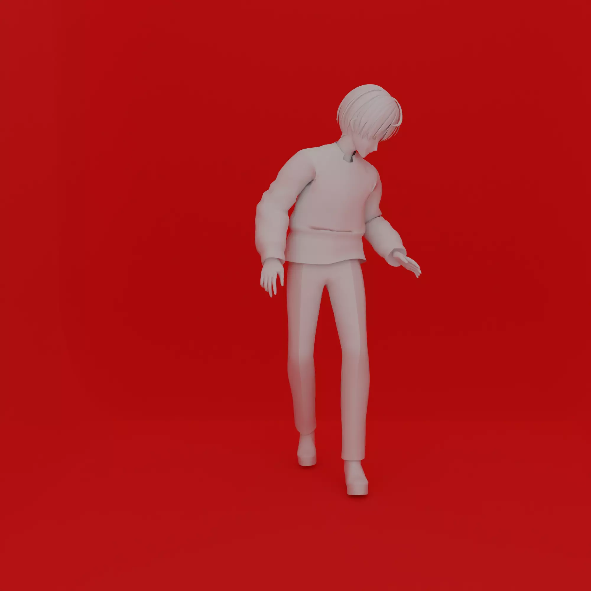 Cartoon Man Pose 3D print model_0