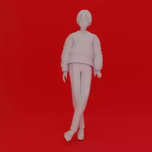 Cartoon Man Pose 3D print model