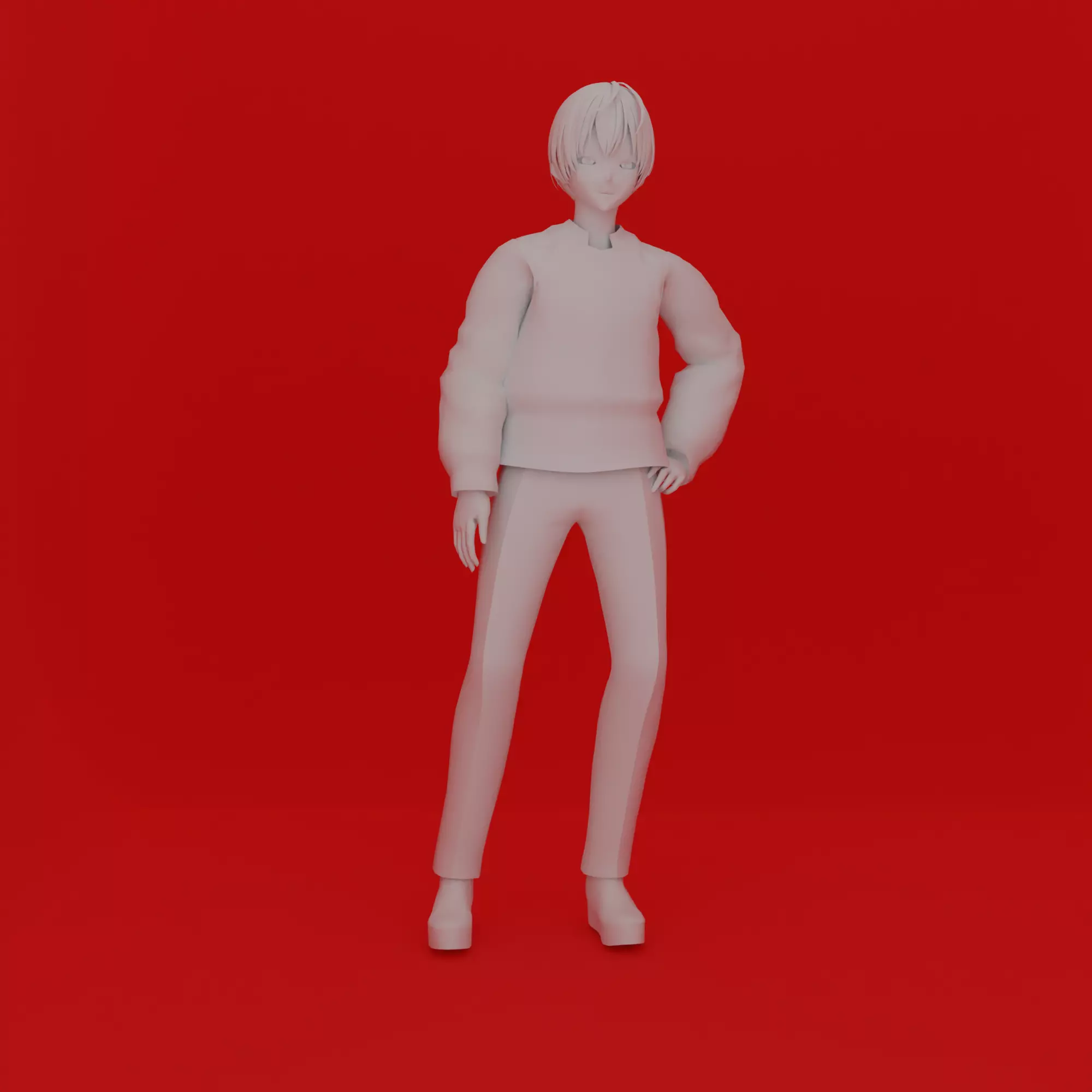 Cartoon Man Pose 3D print model_0