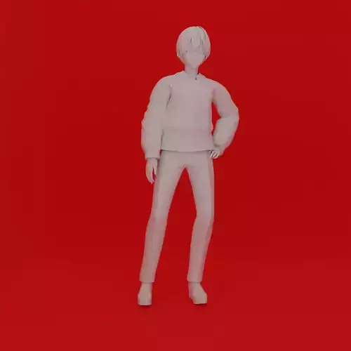 Cartoon Man Pose 3D print model