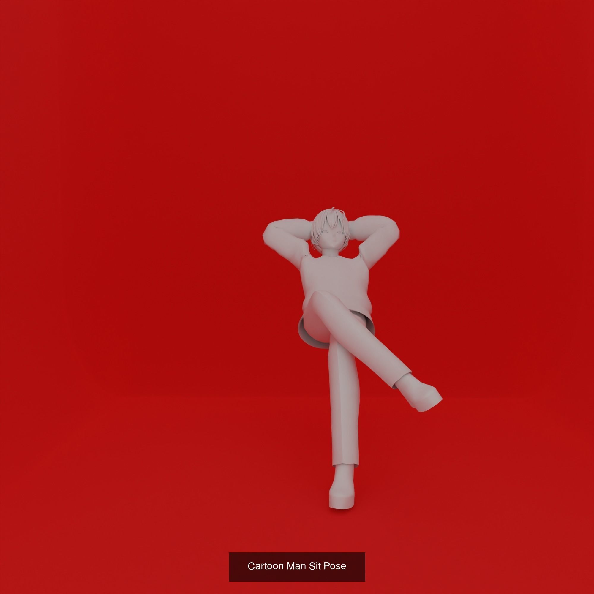 Cartoon Man Pose Mega Pack 50 printing model 3D Model Collection_51