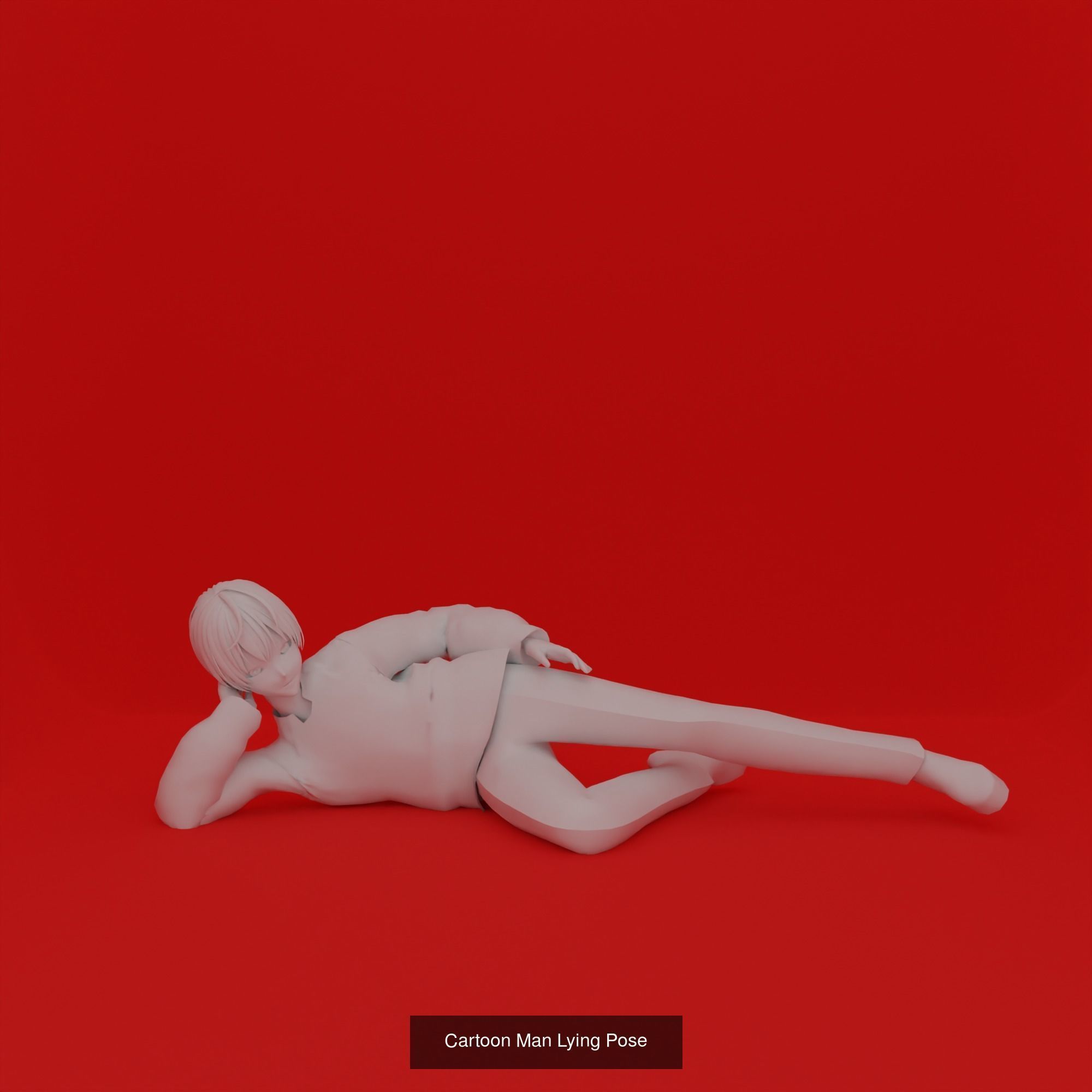 Cartoon Man Pose Mega Pack 50 printing model 3D Model Collection_21