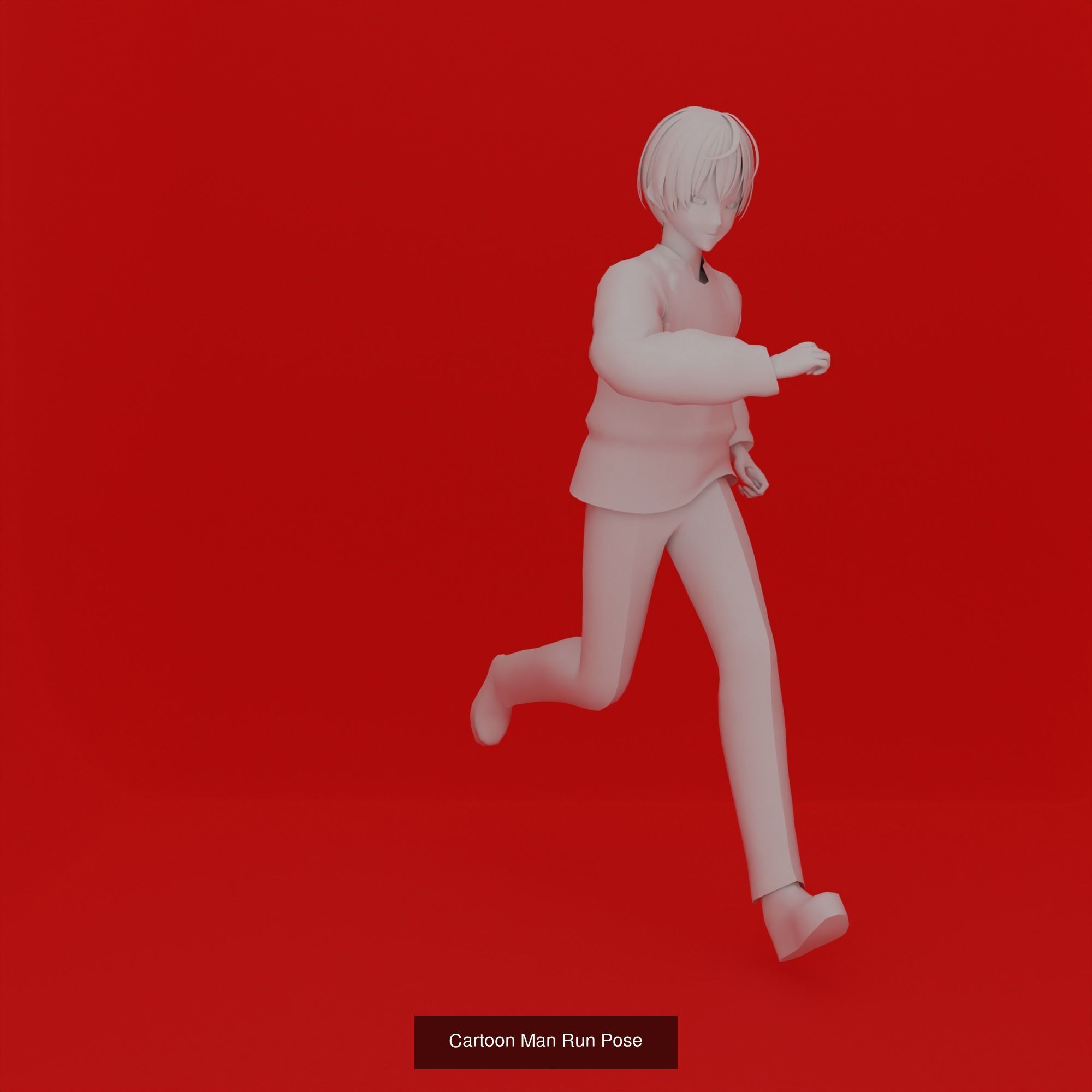 Cartoon Man Pose Mega Pack 50 printing model 3D Model Collection_46