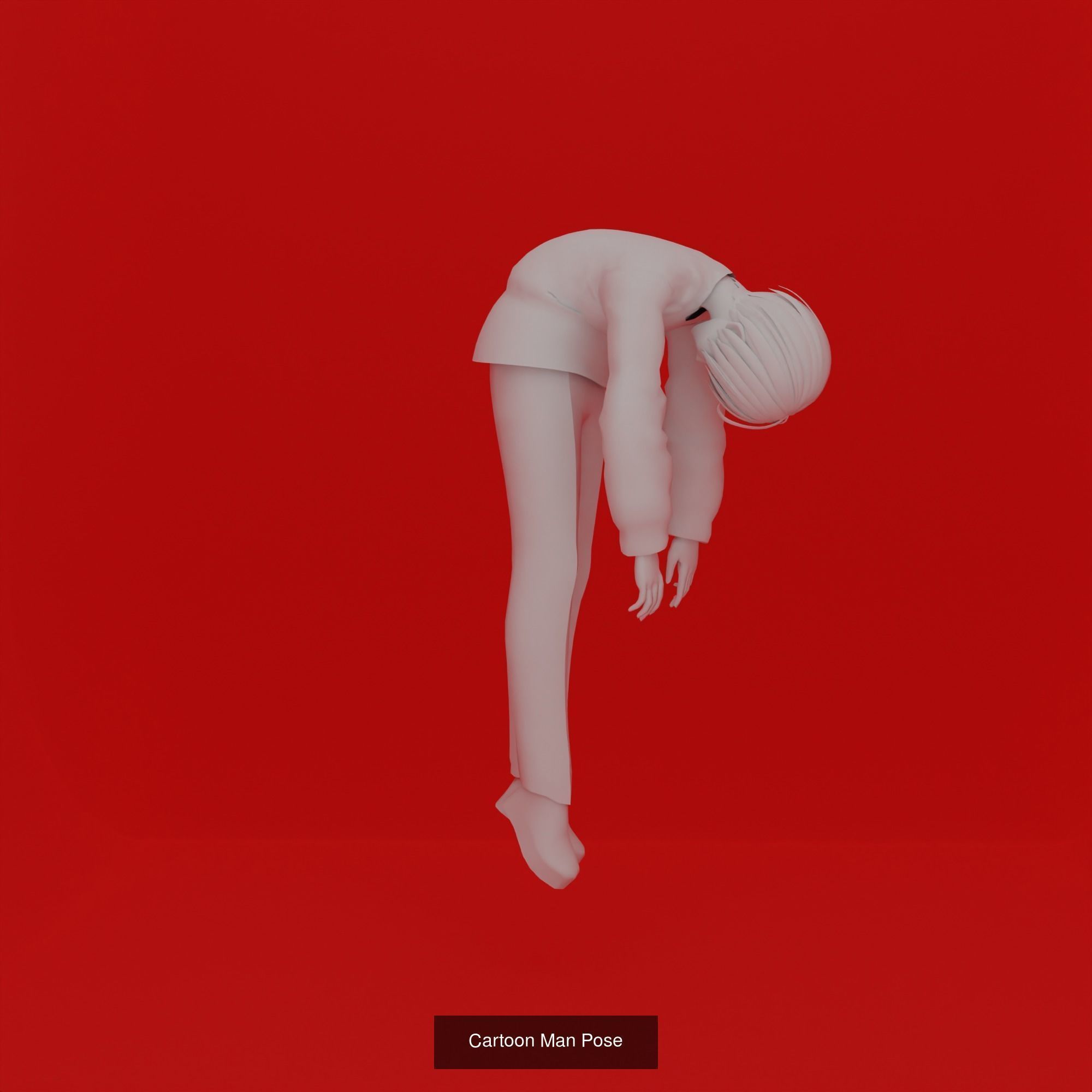 Cartoon Man Pose Mega Pack 50 printing model 3D Model Collection_16