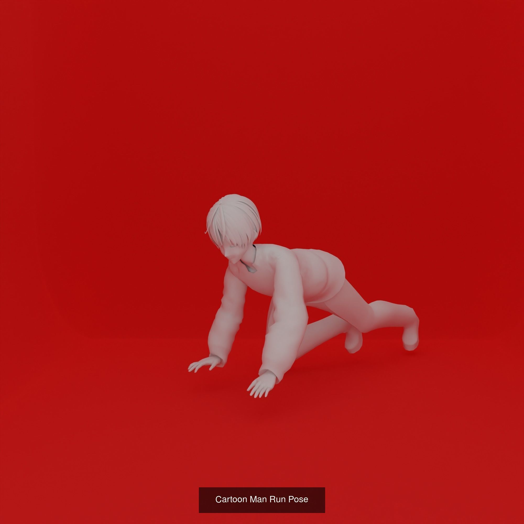 Cartoon Man Pose Mega Pack 50 printing model 3D Model Collection_38