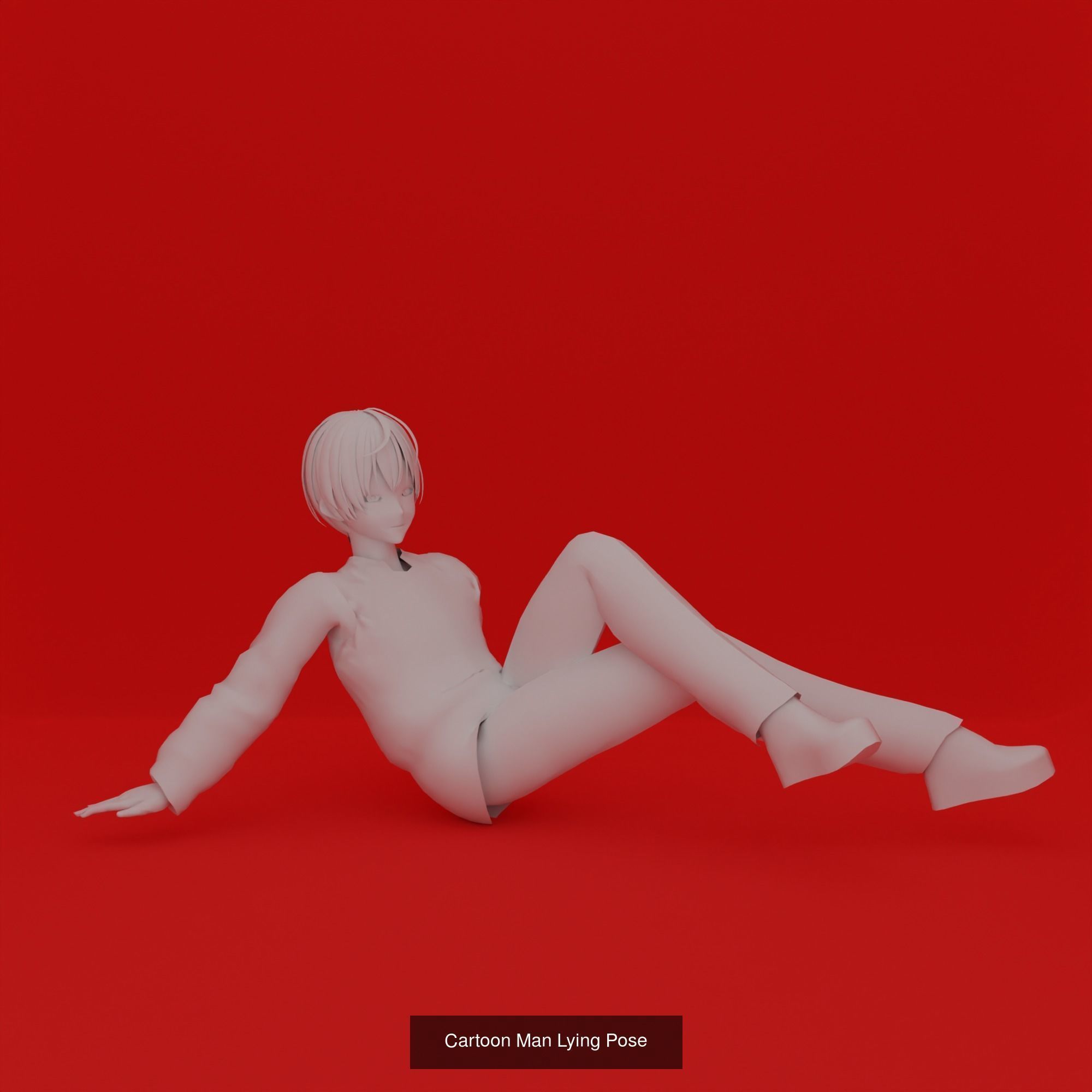 Cartoon Man Pose Mega Pack 50 printing model 3D Model Collection_22