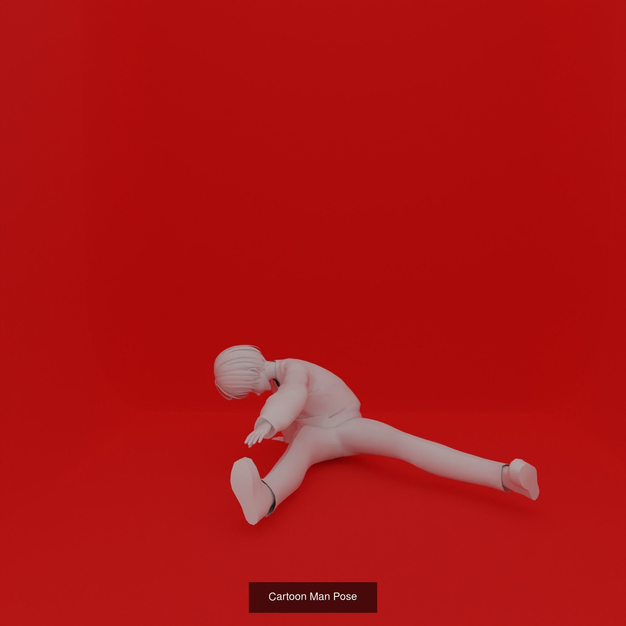 Cartoon Man Pose Mega Pack 50 printing model 3D Model Collection_50