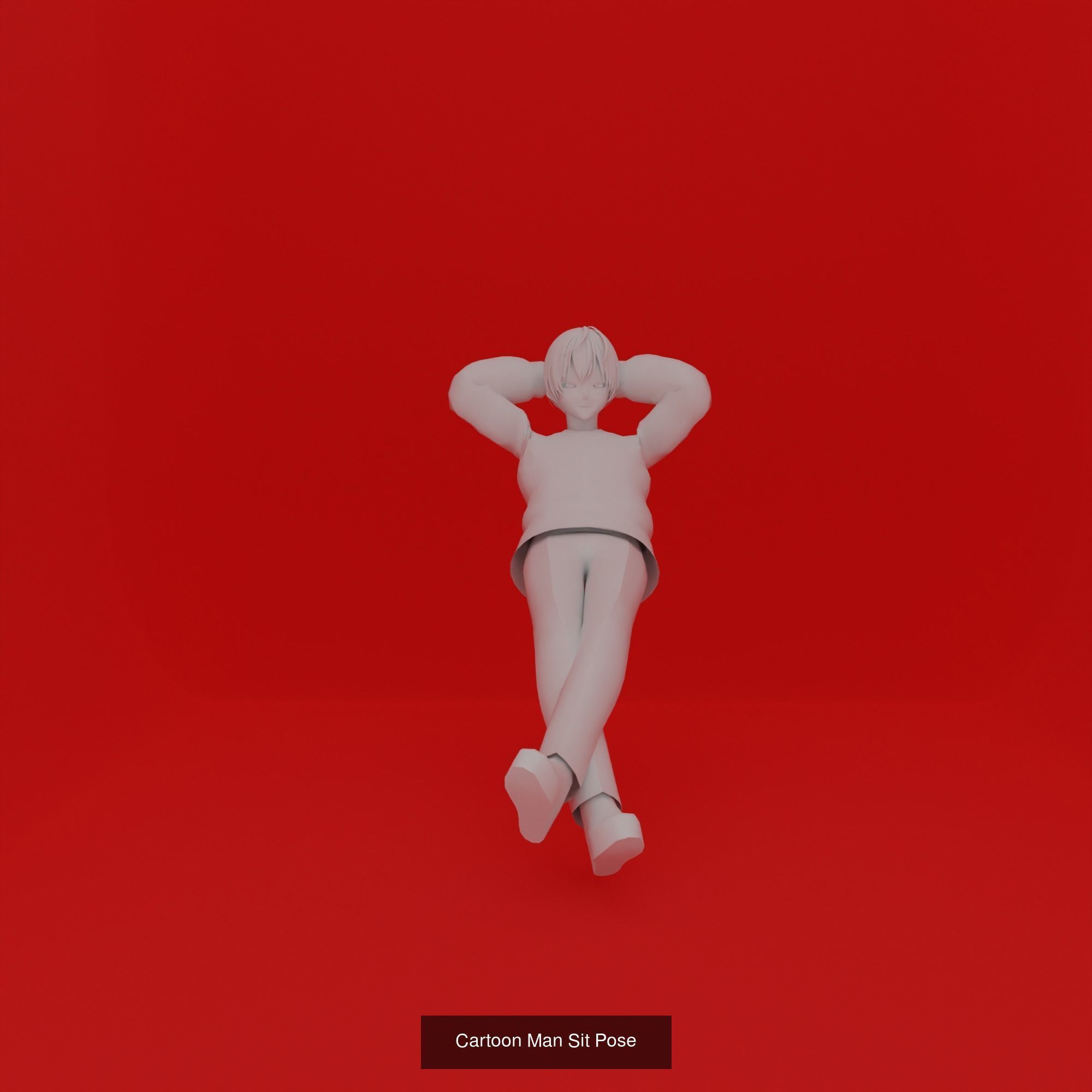 Cartoon Man Pose Mega Pack 50 printing model 3D Model Collection_54