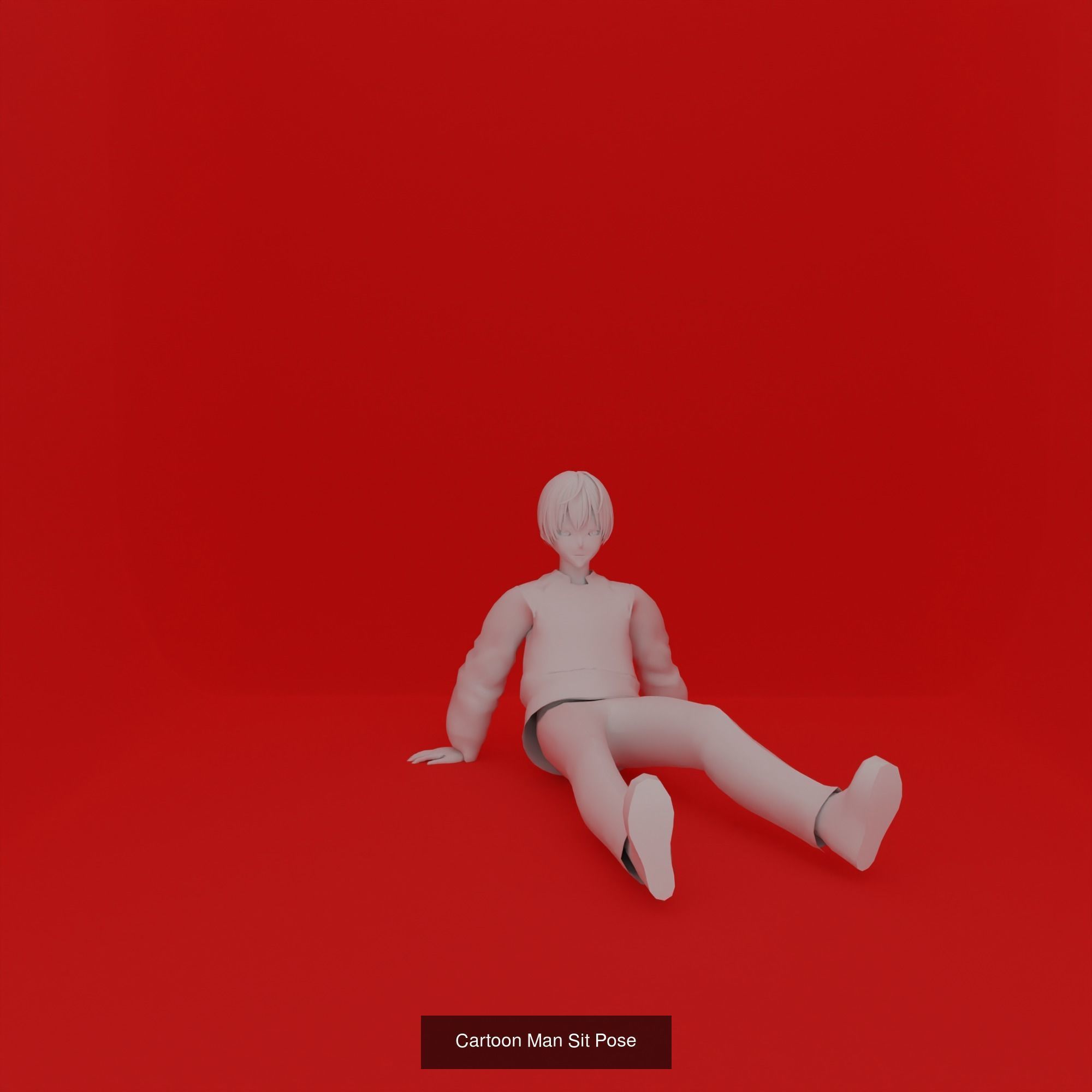 Cartoon Man Pose Mega Pack 50 printing model 3D Model Collection_56