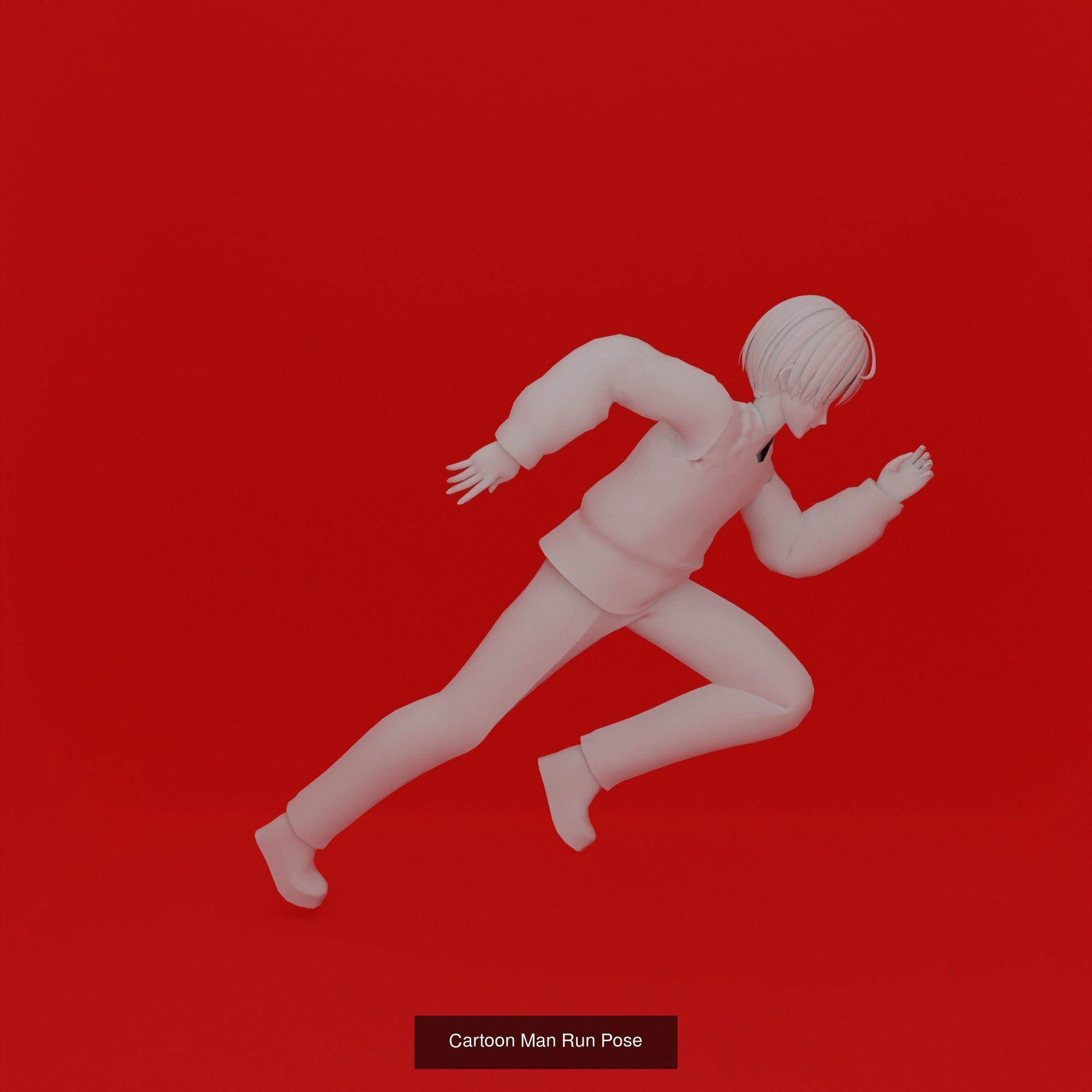 Cartoon Man Pose Mega Pack 50 printing model 3D Model Collection_24