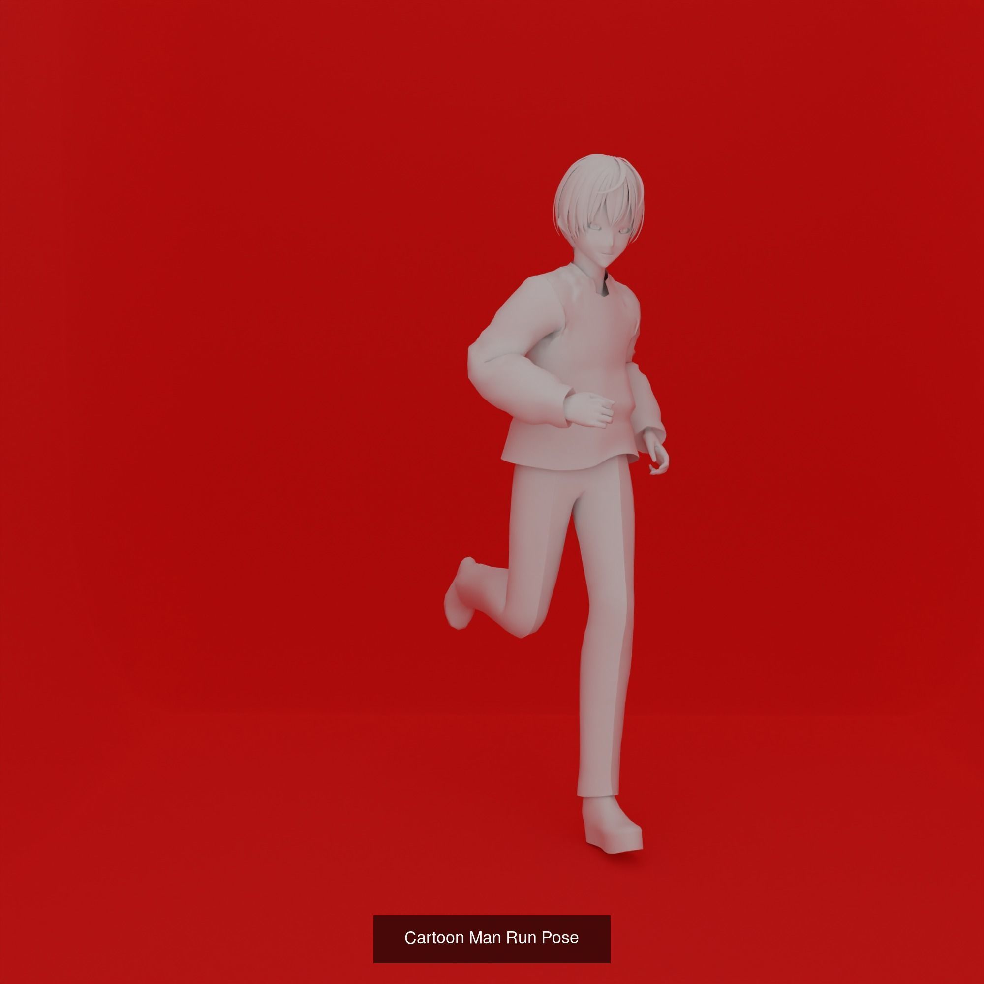 Cartoon Man Pose Mega Pack 50 printing model 3D Model Collection_49