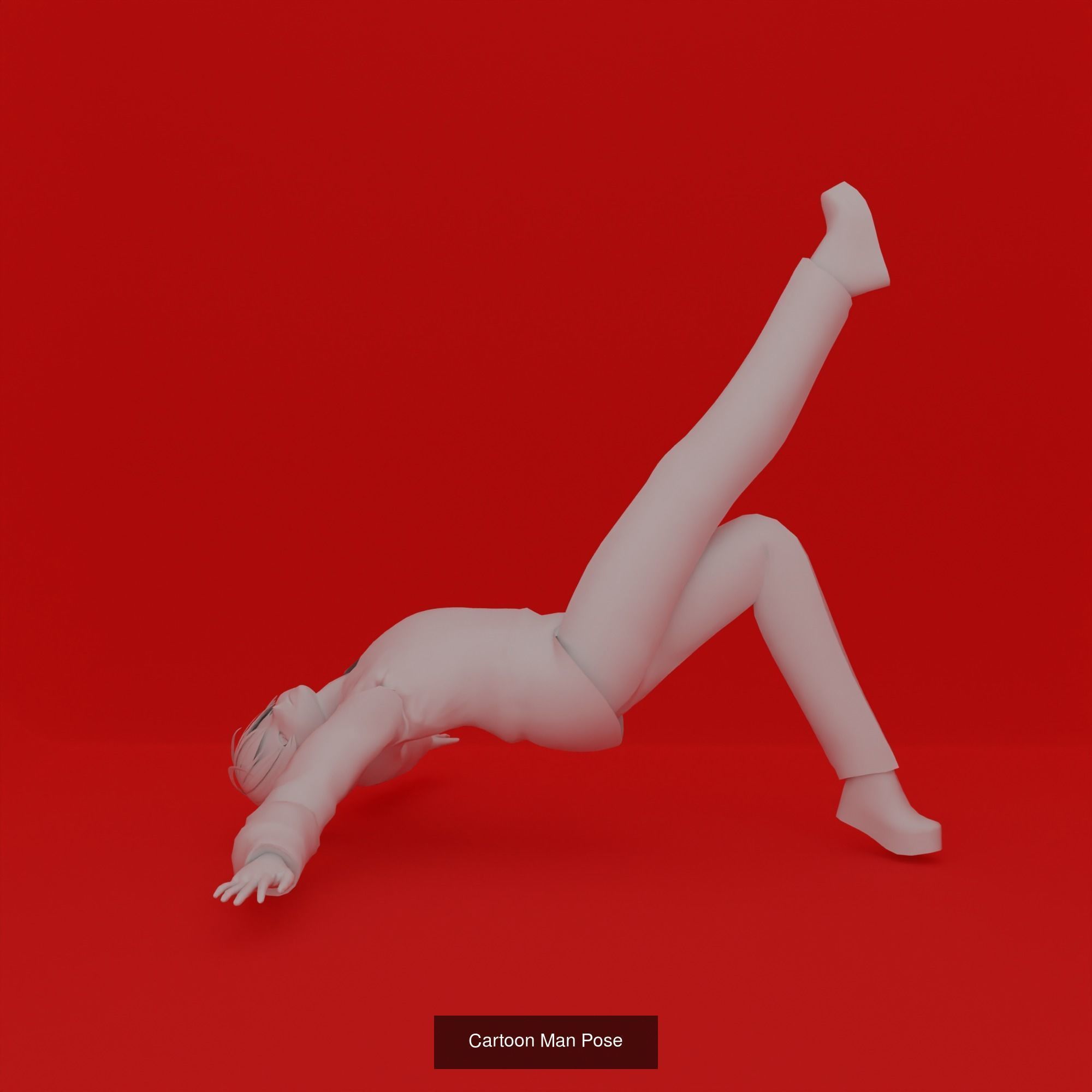 Cartoon Man Pose Mega Pack 50 printing model 3D Model Collection_19