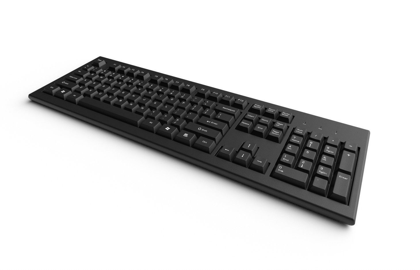 Pc Keyboard M01 Low-poly 3D model_3