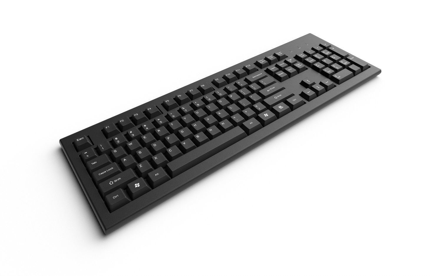 Pc Keyboard M01 Low-poly 3D model_6