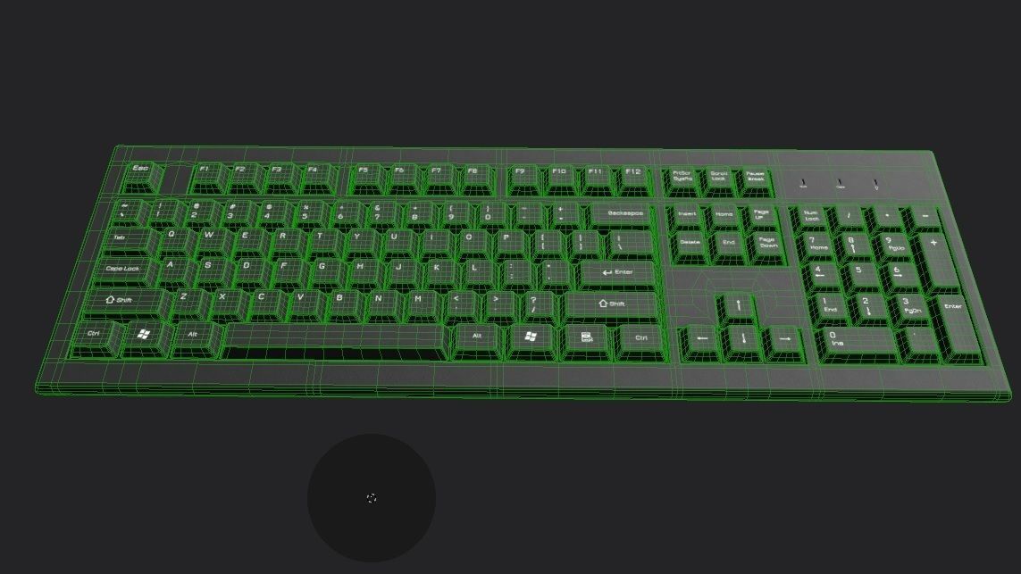 Pc Keyboard M01 Low-poly 3D model_1