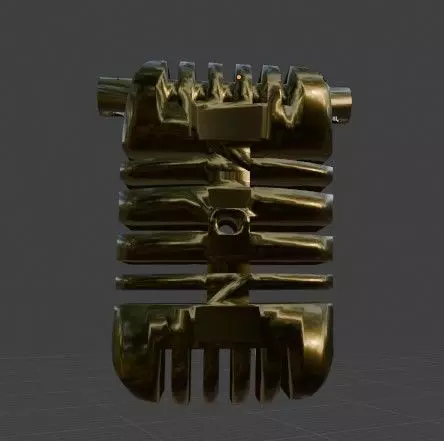 Vintage microphone key chian 3D print model